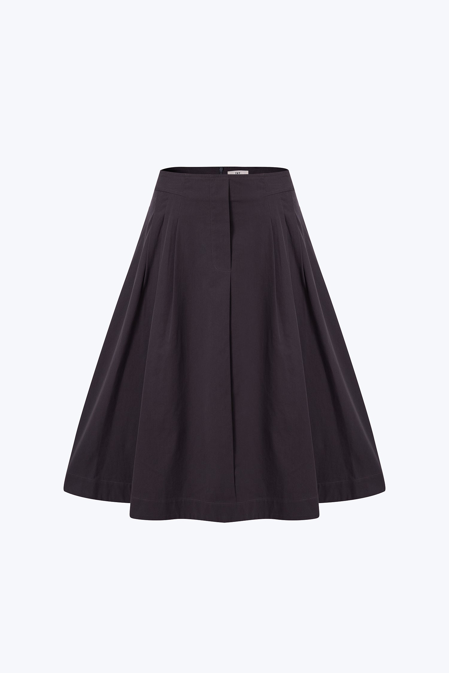 Side Pleats Skirt - Charcoal