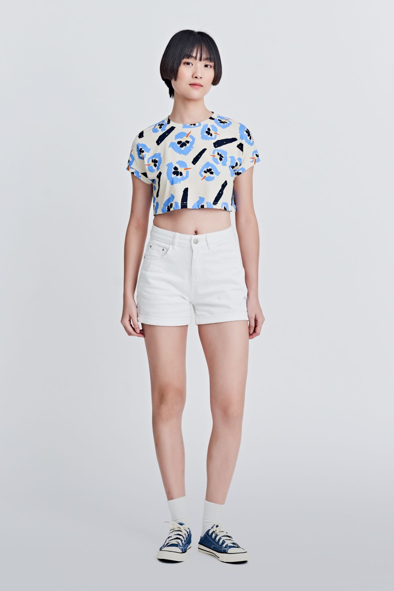Floral Cropped Tee [AT]