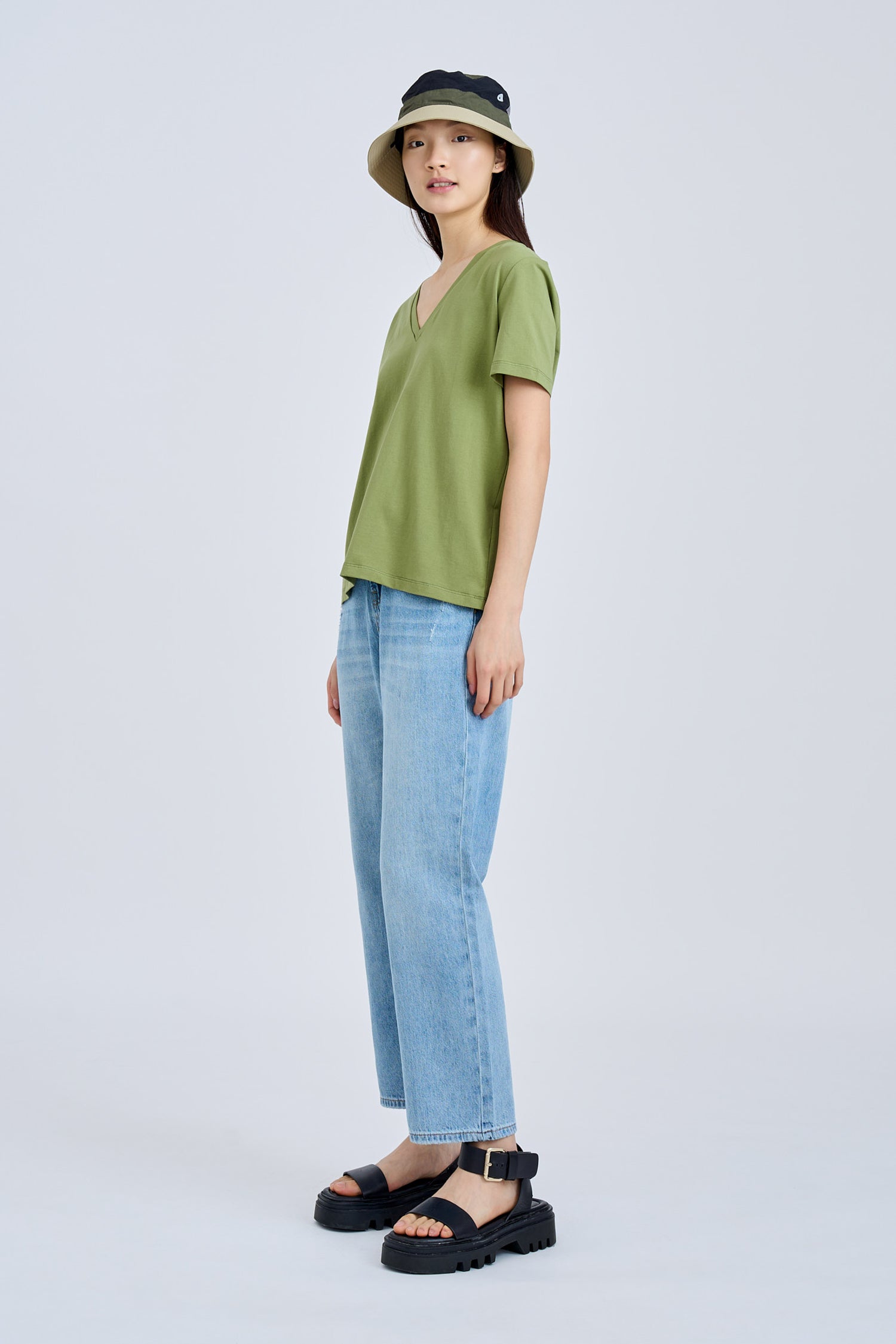 V-Neck Tee - Fern