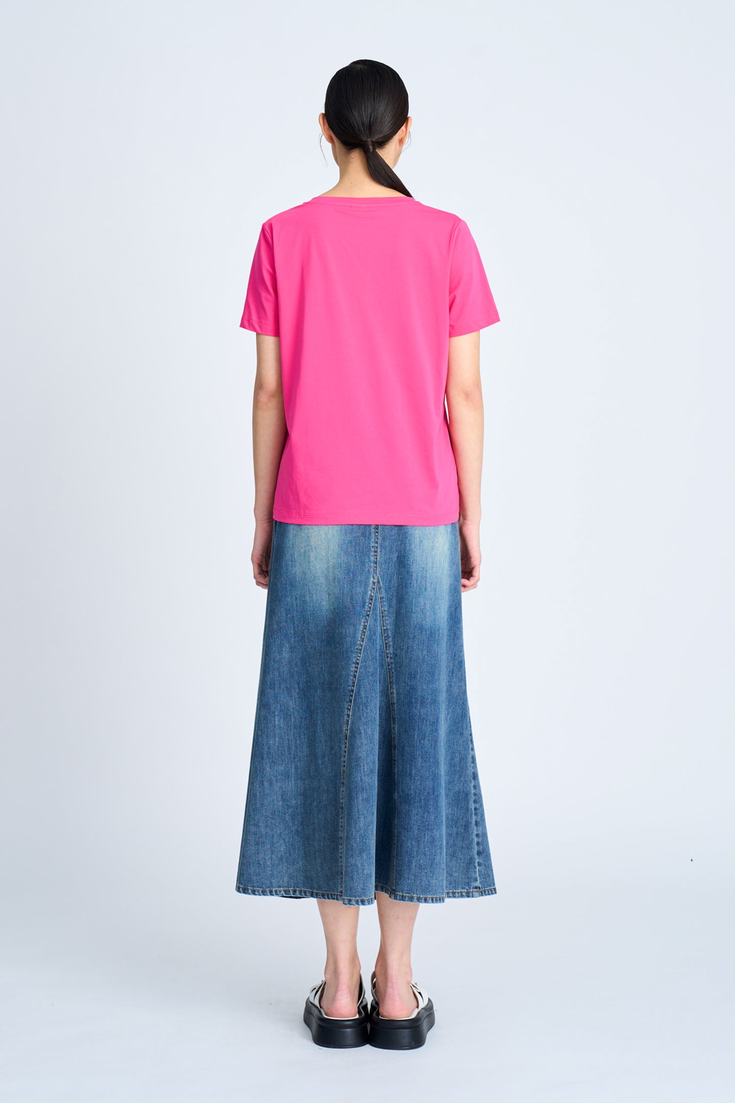 V-Neck Tee - Hot Pink