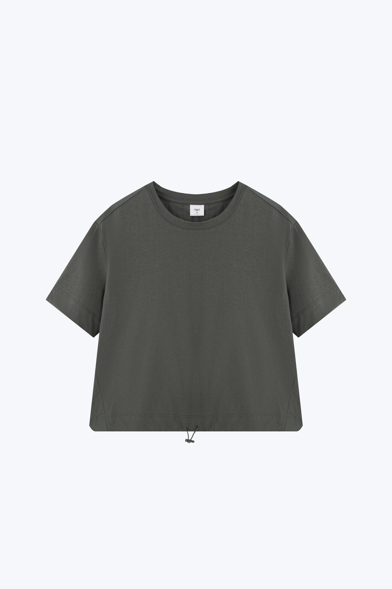 Short Sleeve Drawcord Tee - Dark Moss