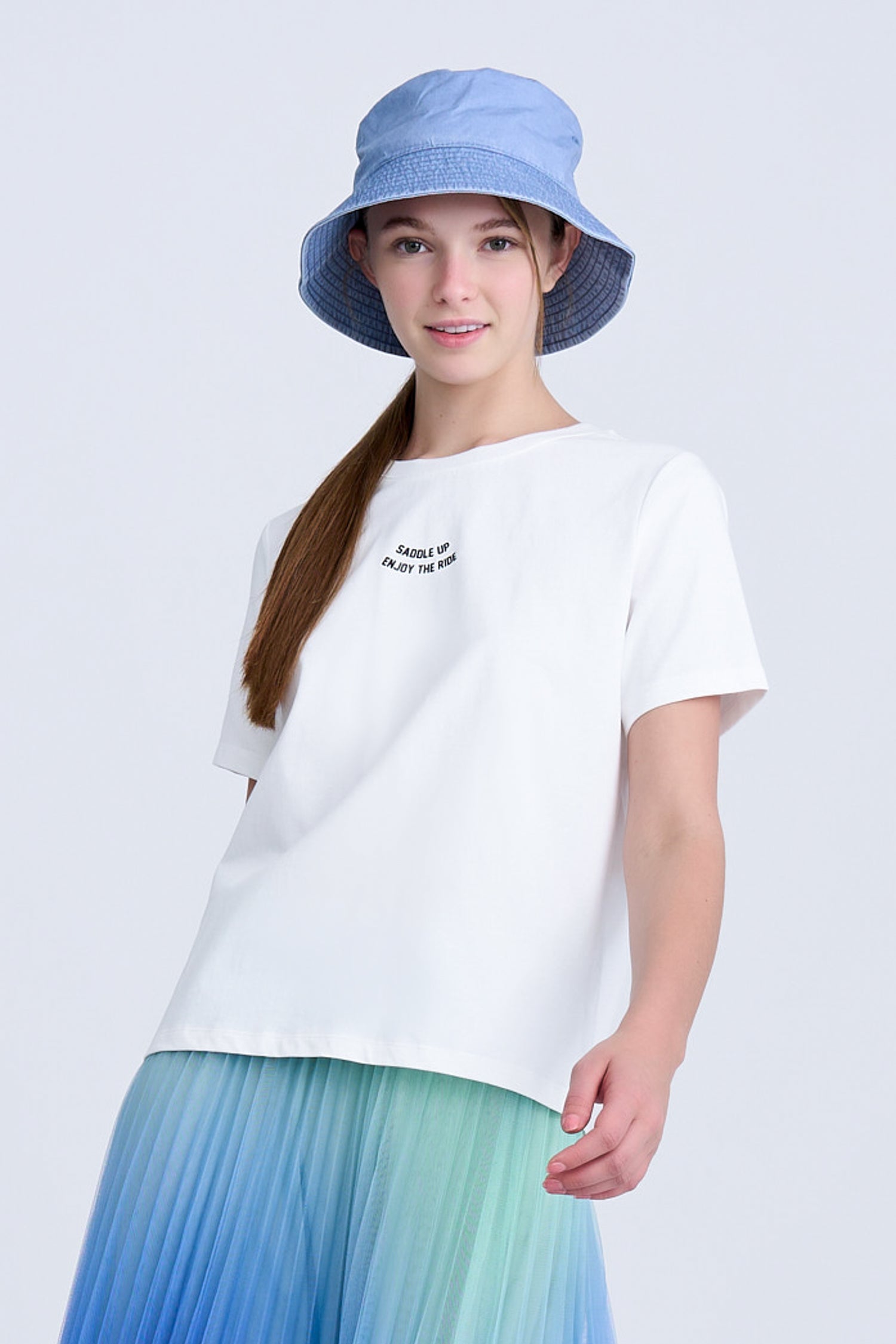 Text Print Tee - Cream