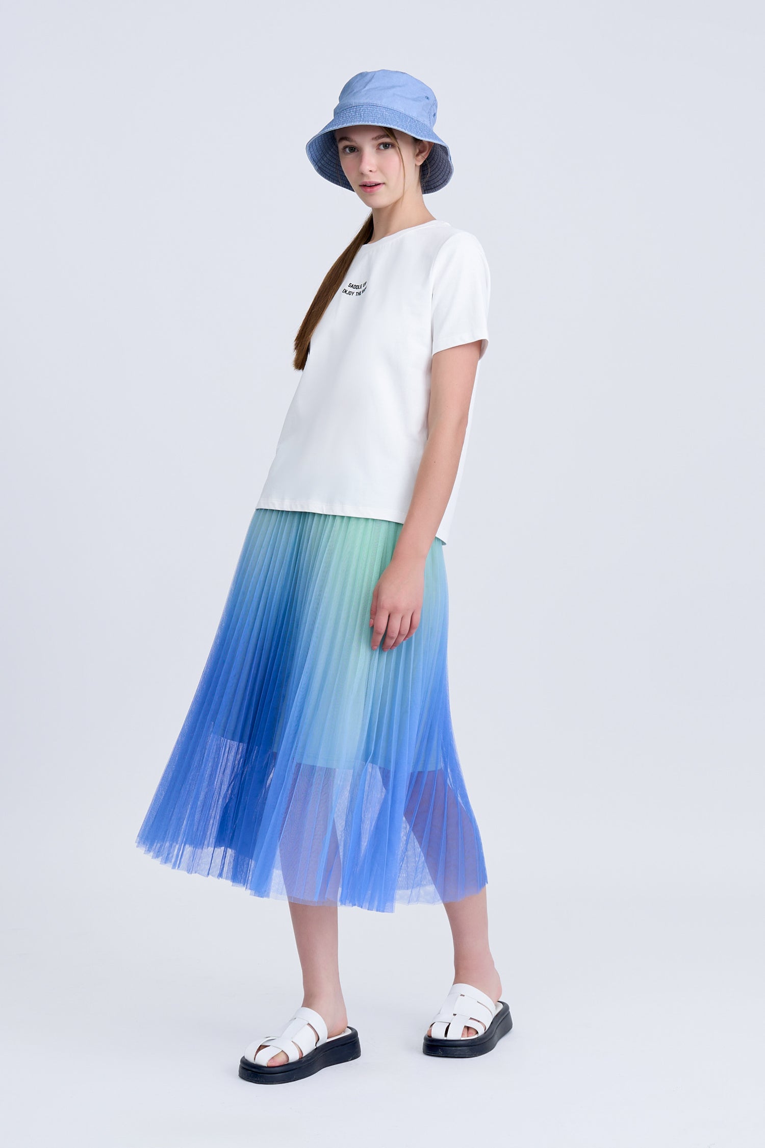 Text Print Tee - Cream