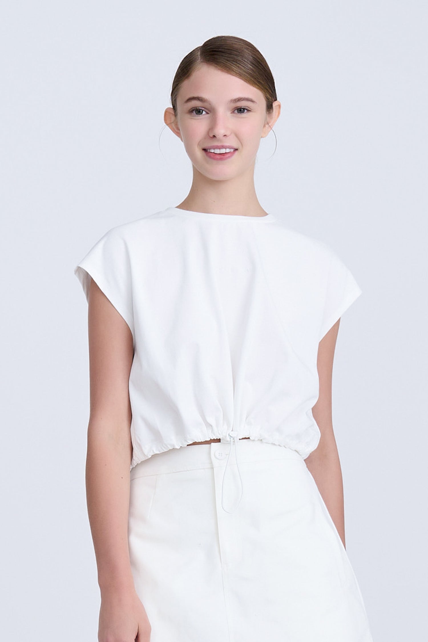 Drawcord Tee - Cream [AT]