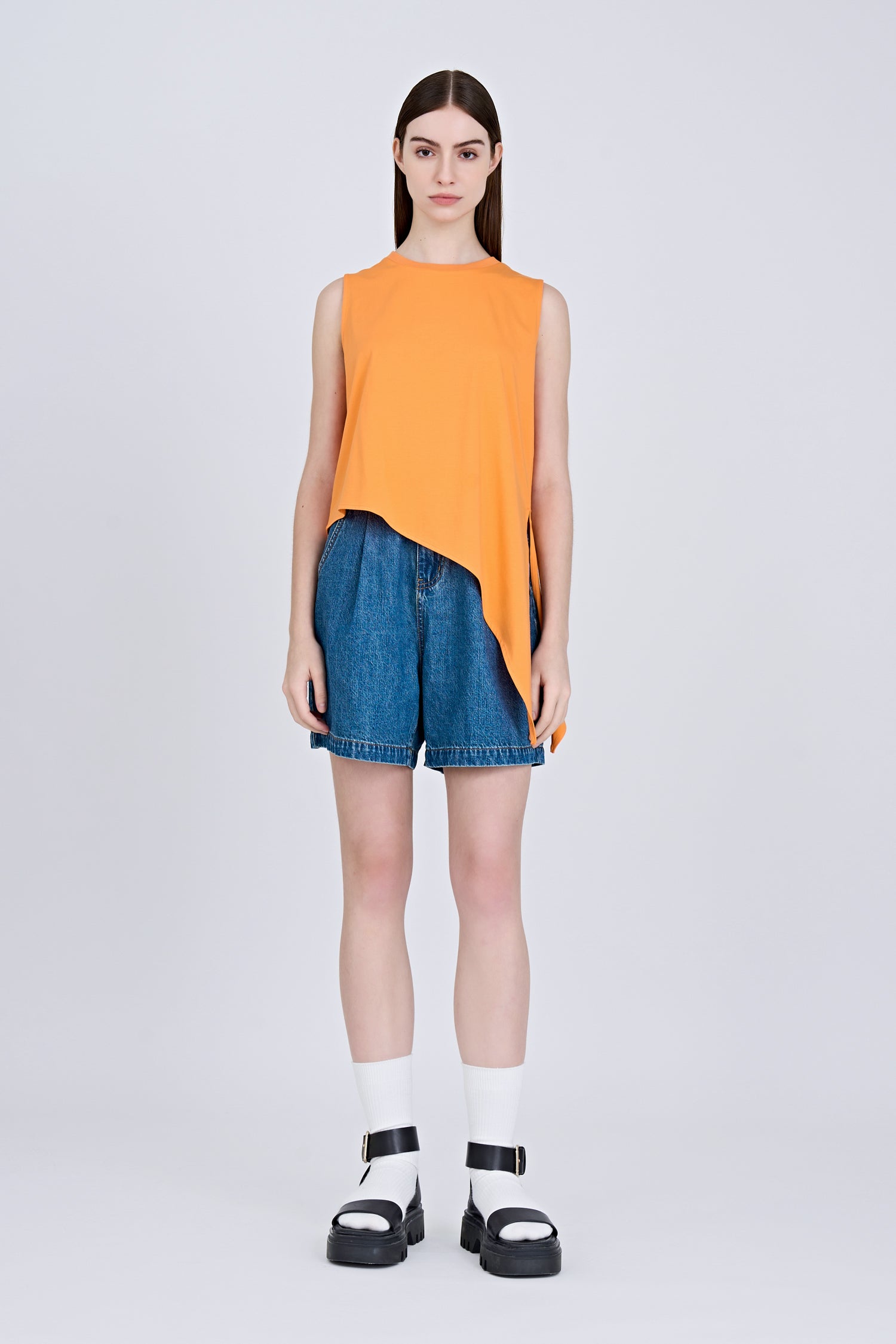 Side Knot Tee - Tangerine [AT]