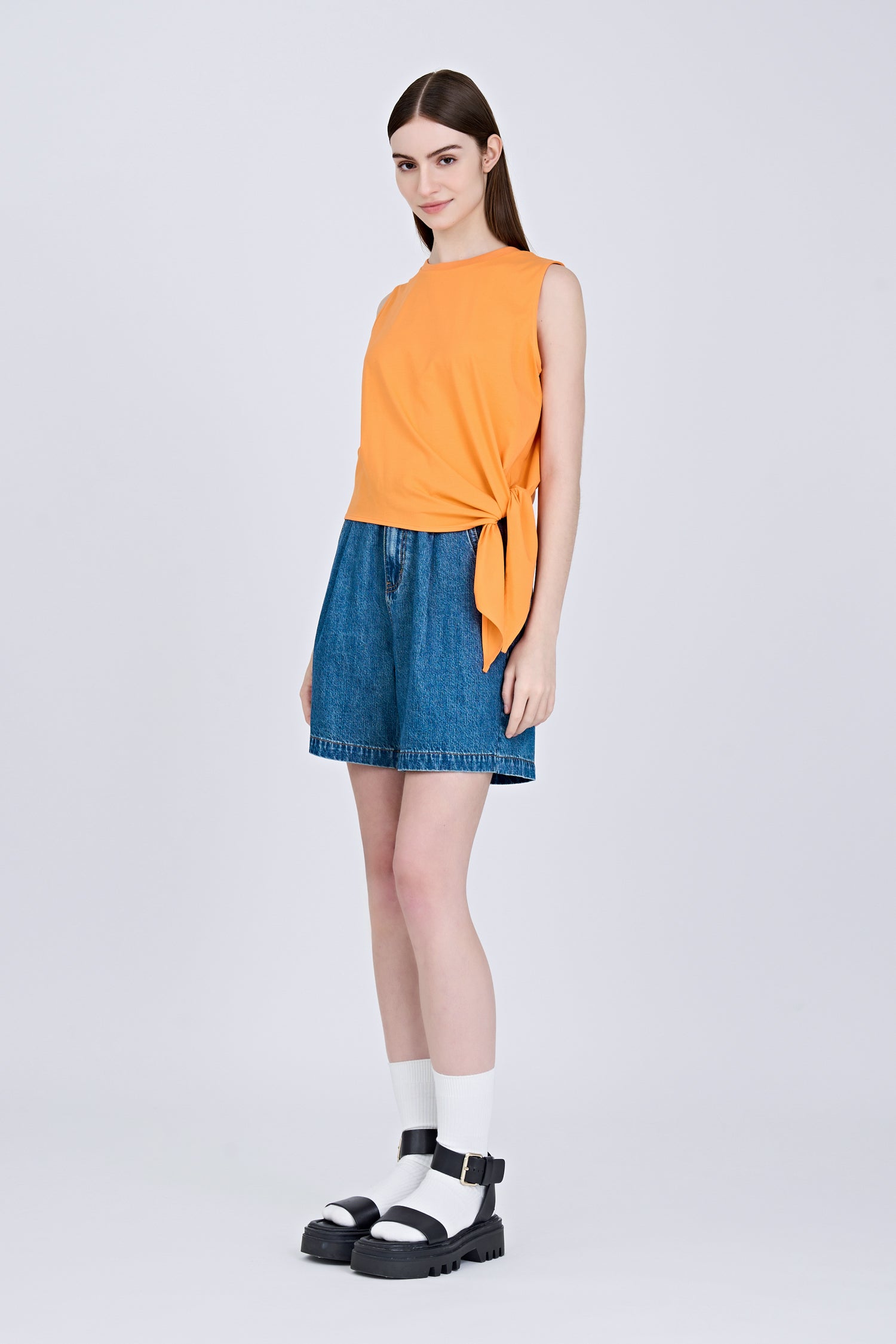 Side Knot Tee - Tangerine [AT]