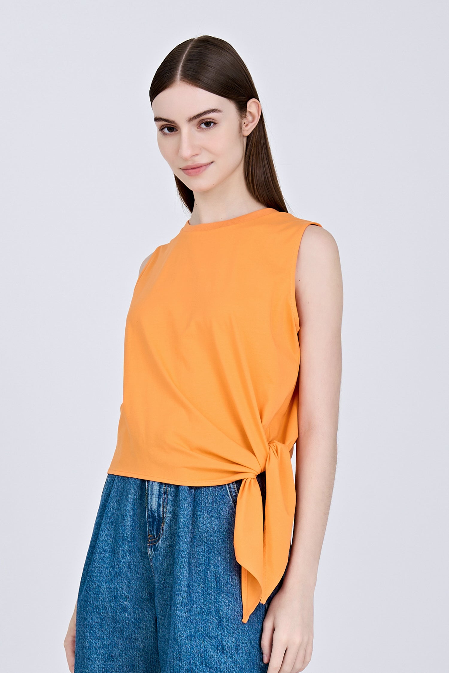 Side Knot Tee - Tangerine [AT]
