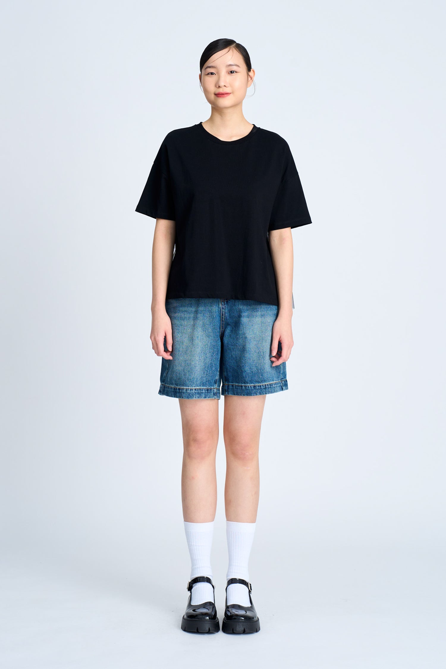 Back Mesh Tee - Black