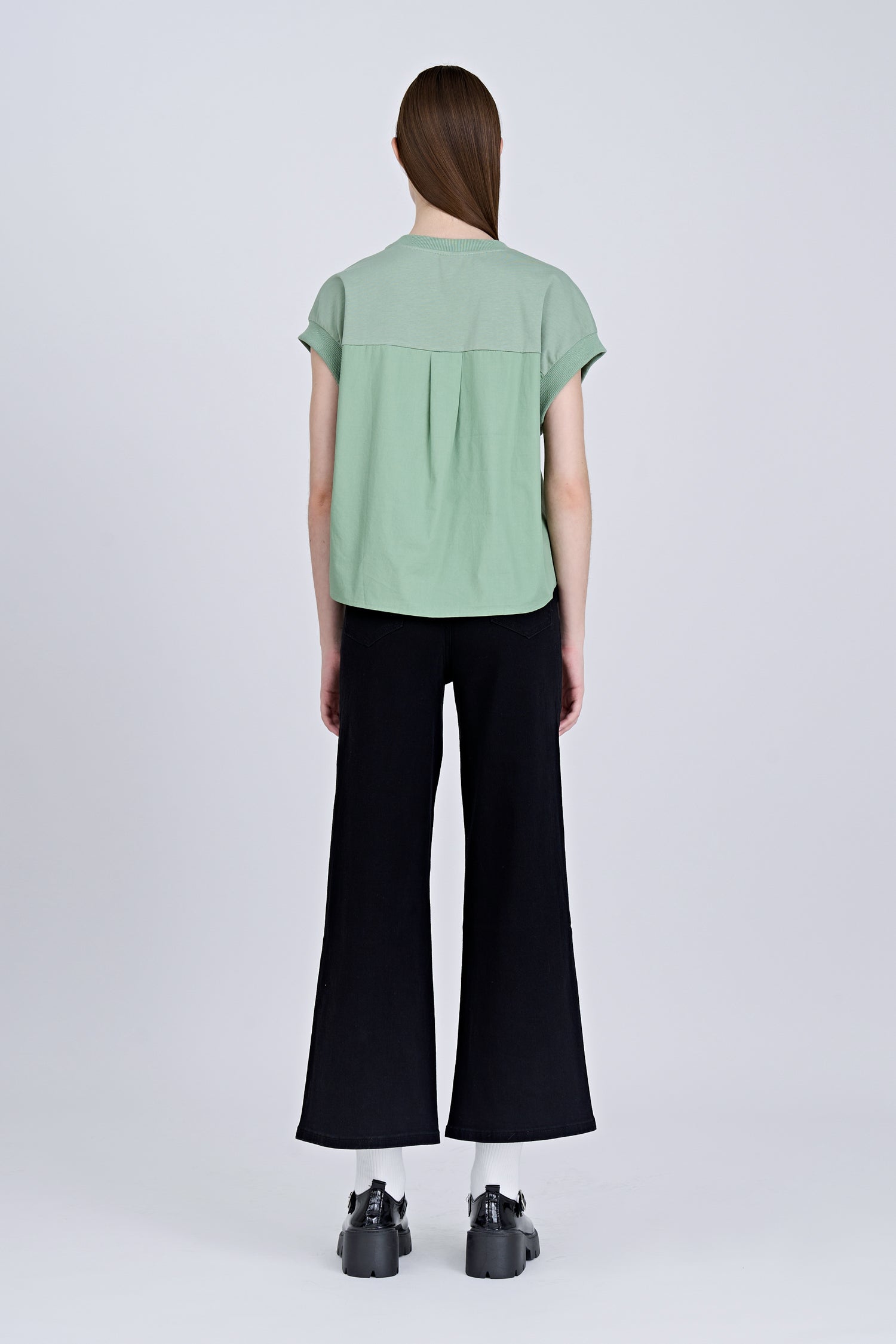 Ribbed Collar Tee - Pistachio [AT]