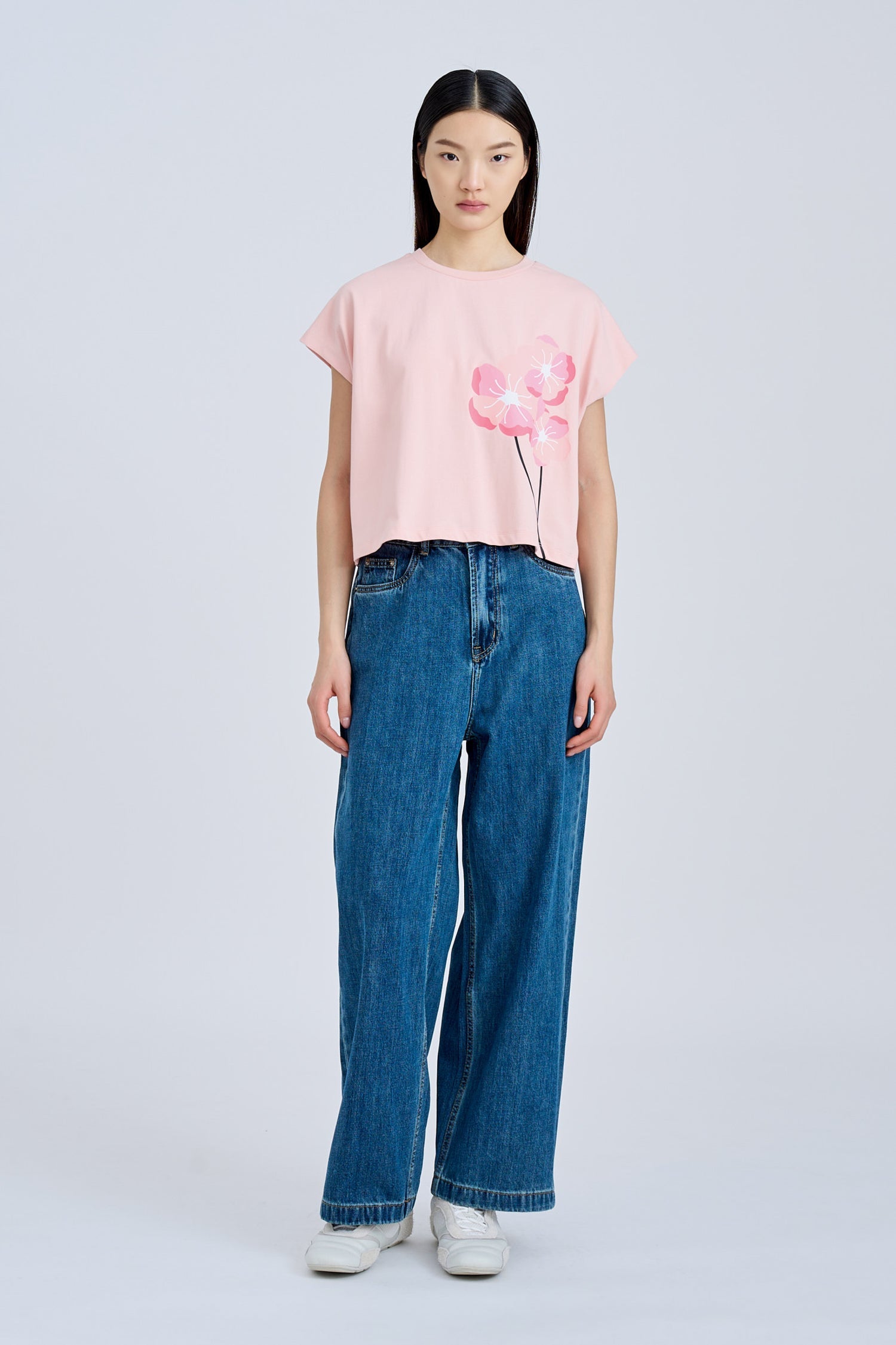 Blossom Cap Sleeve Tee - Blush [AT]