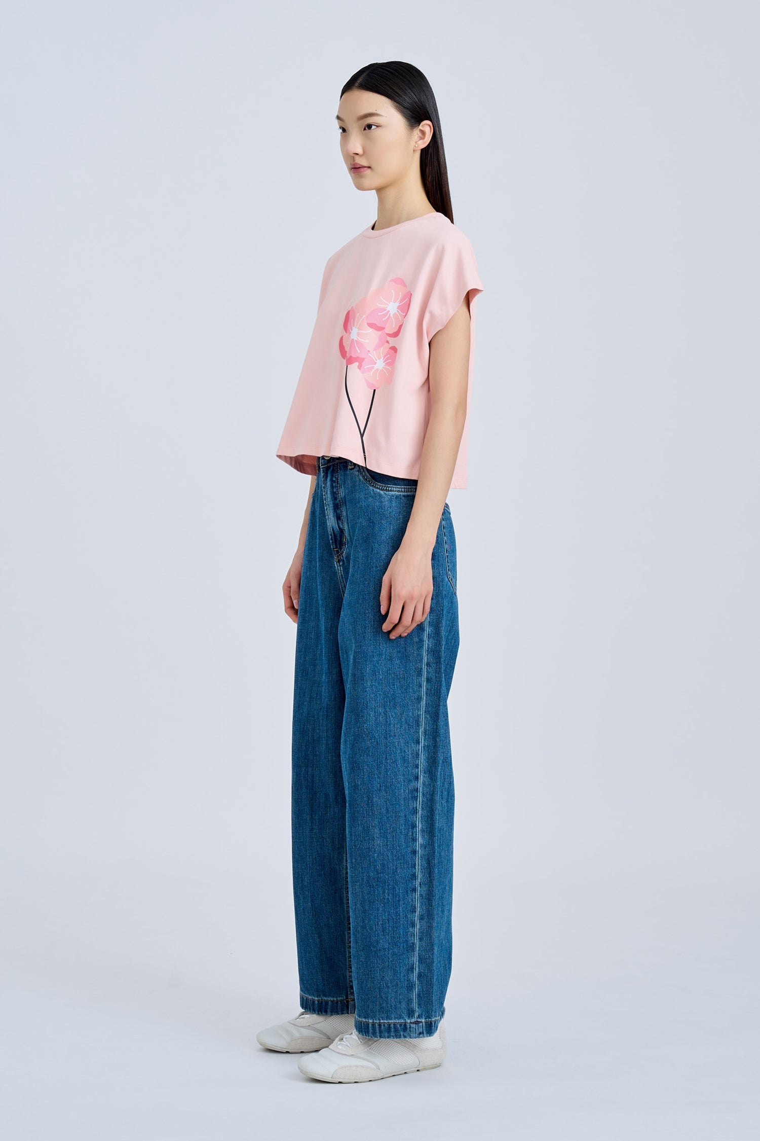 Blossom Cap Sleeve Tee - Blush [AT]