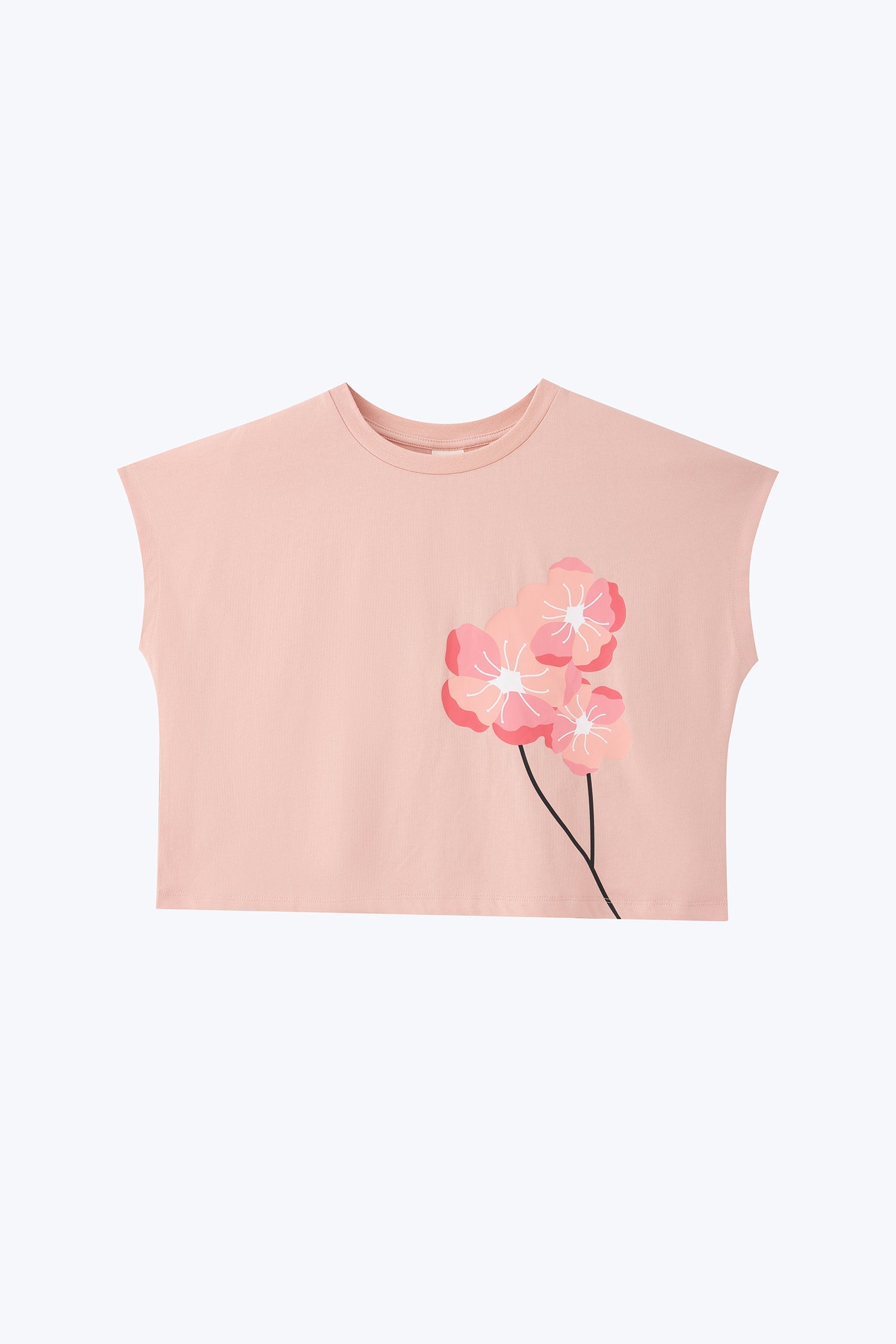 Blossom Cap Sleeve Tee - Blush [AT]