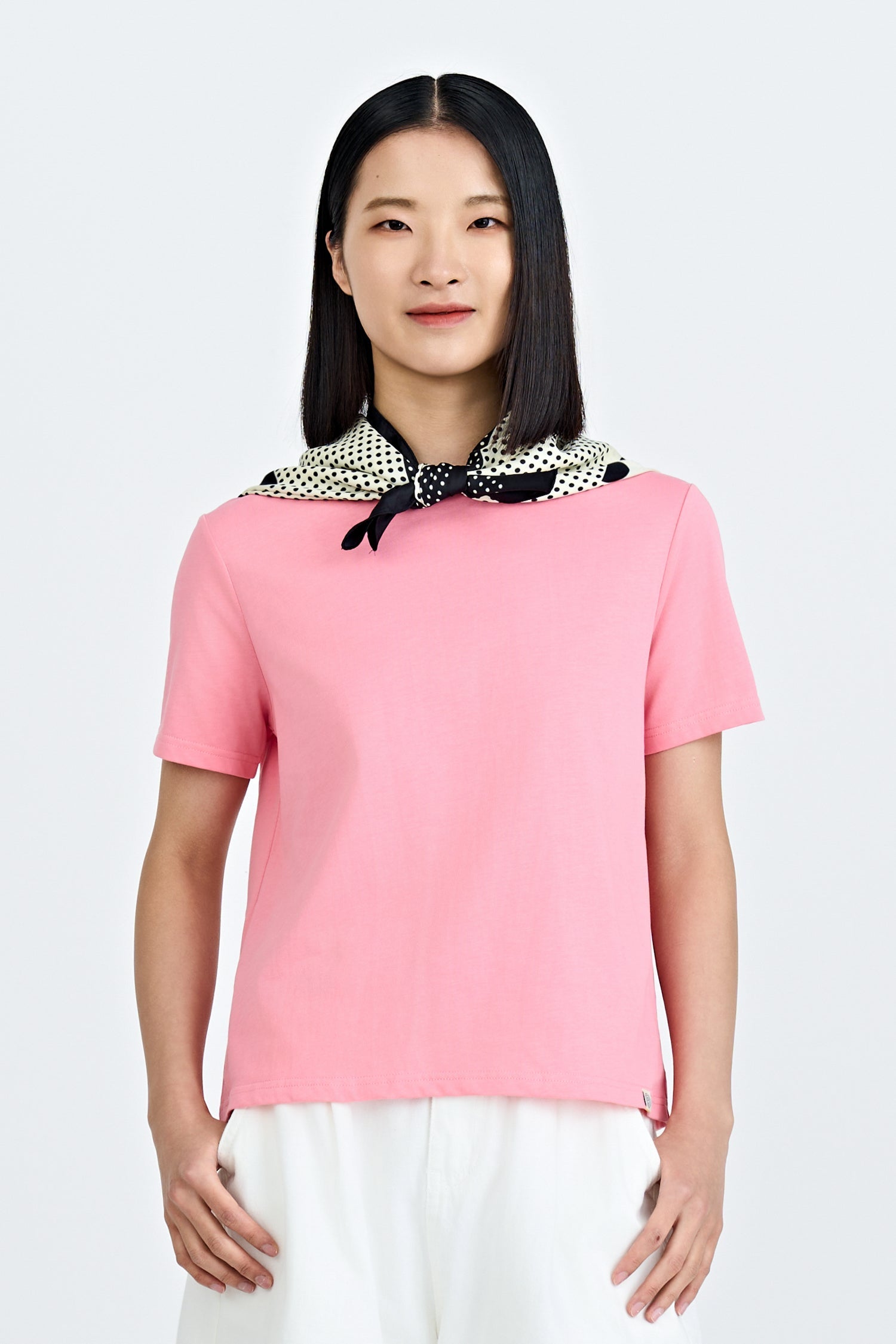 Crew Neck Tee - Coral