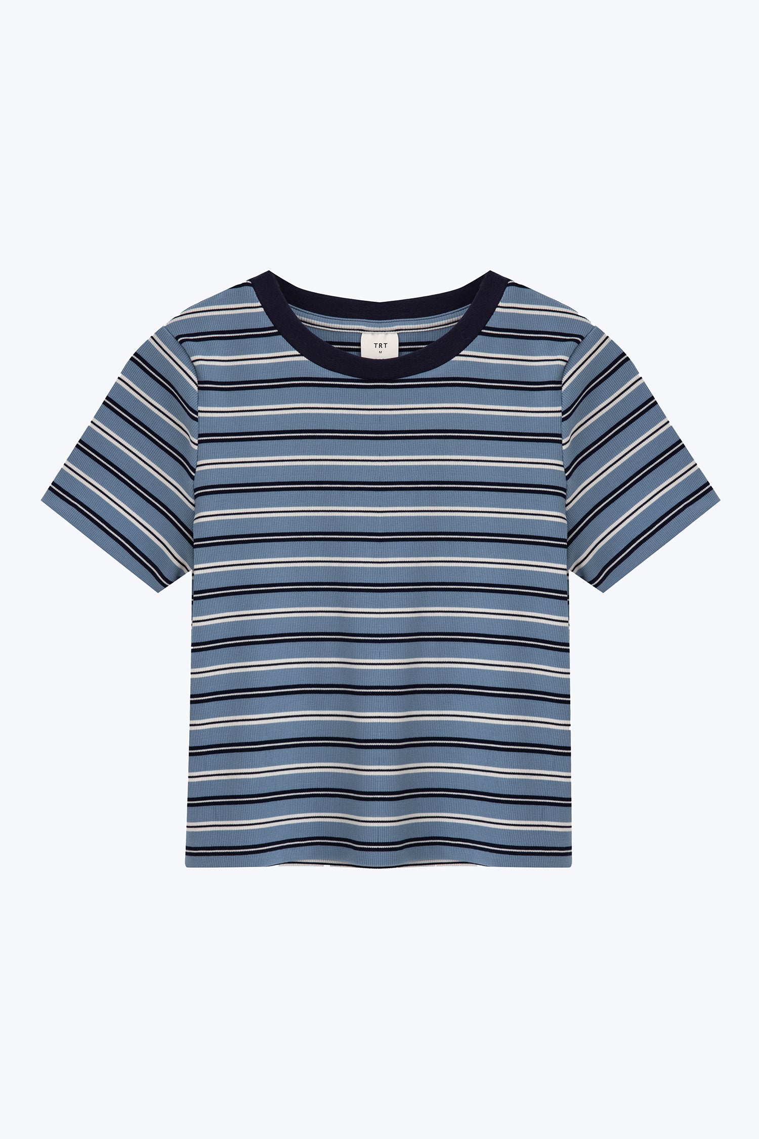 Striped Cropped Tee - Stripes Blue