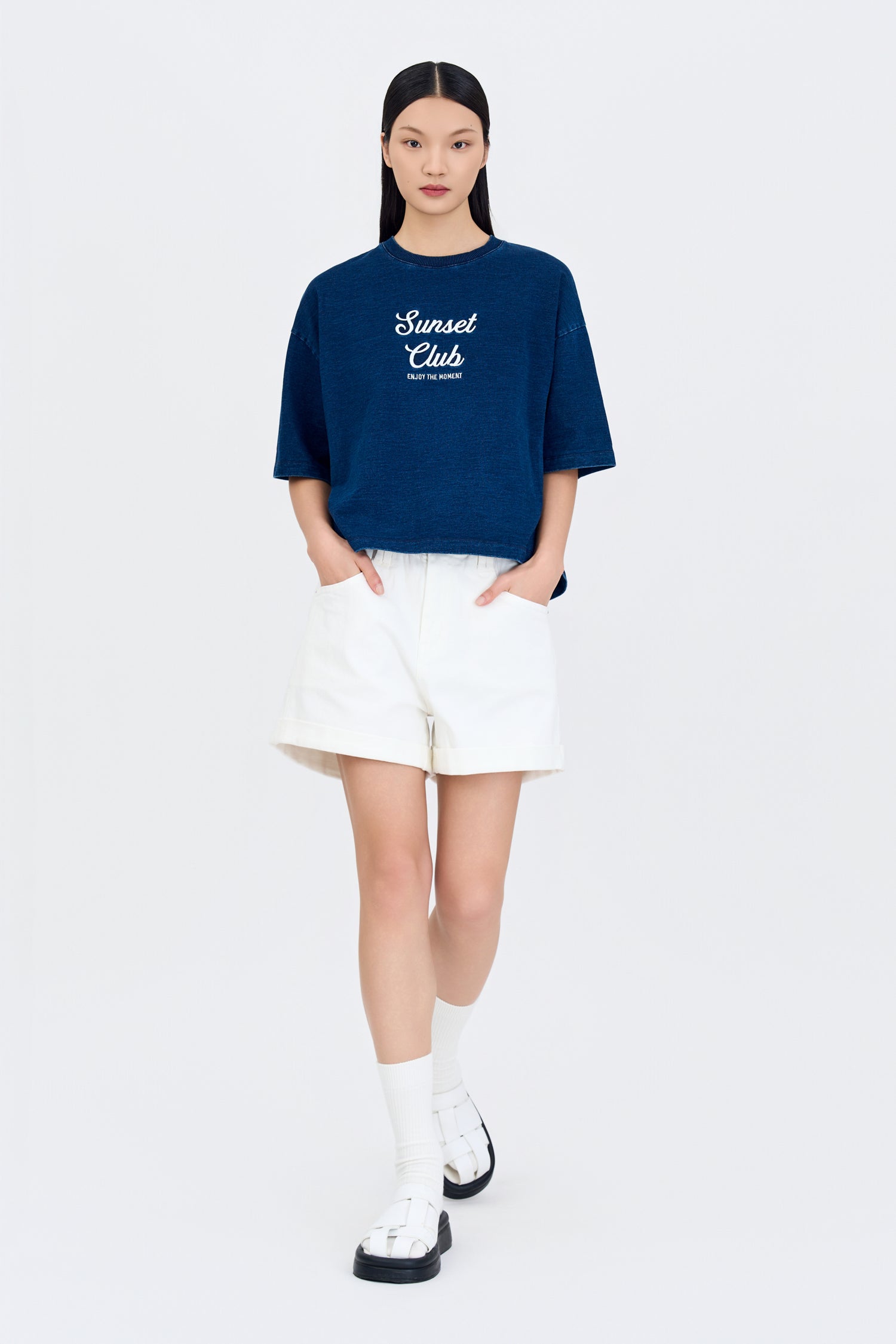 Sunset Club Tee - Dark Denim [AT]