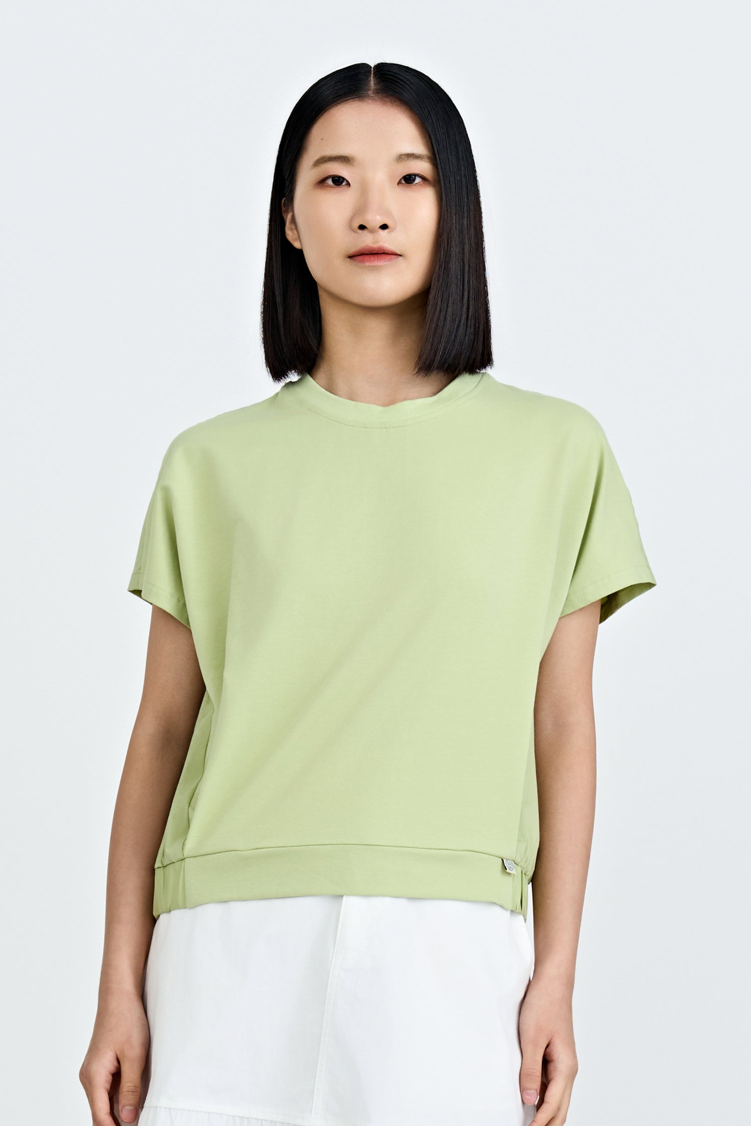 Elasticised Hem Tee - Melon