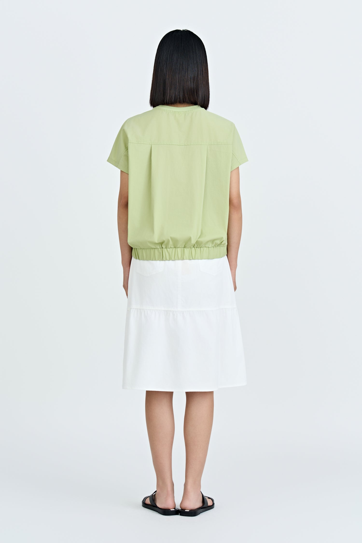 Elasticised Hem Tee - Melon