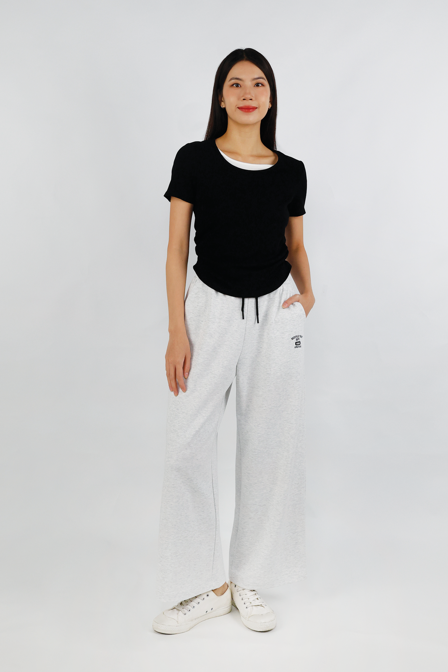 Double Collar Tee - Black