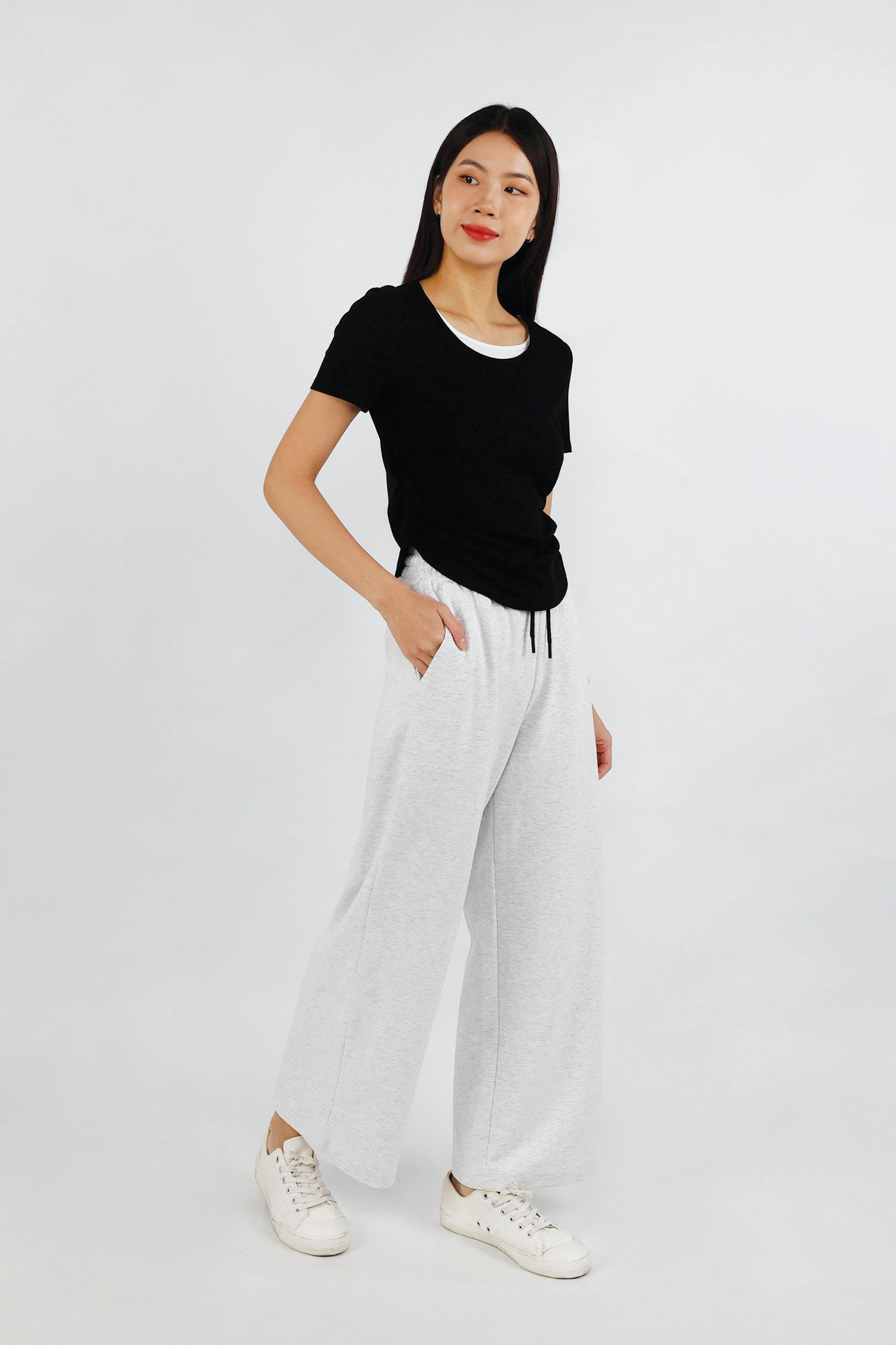 Double Collar Tee - Black