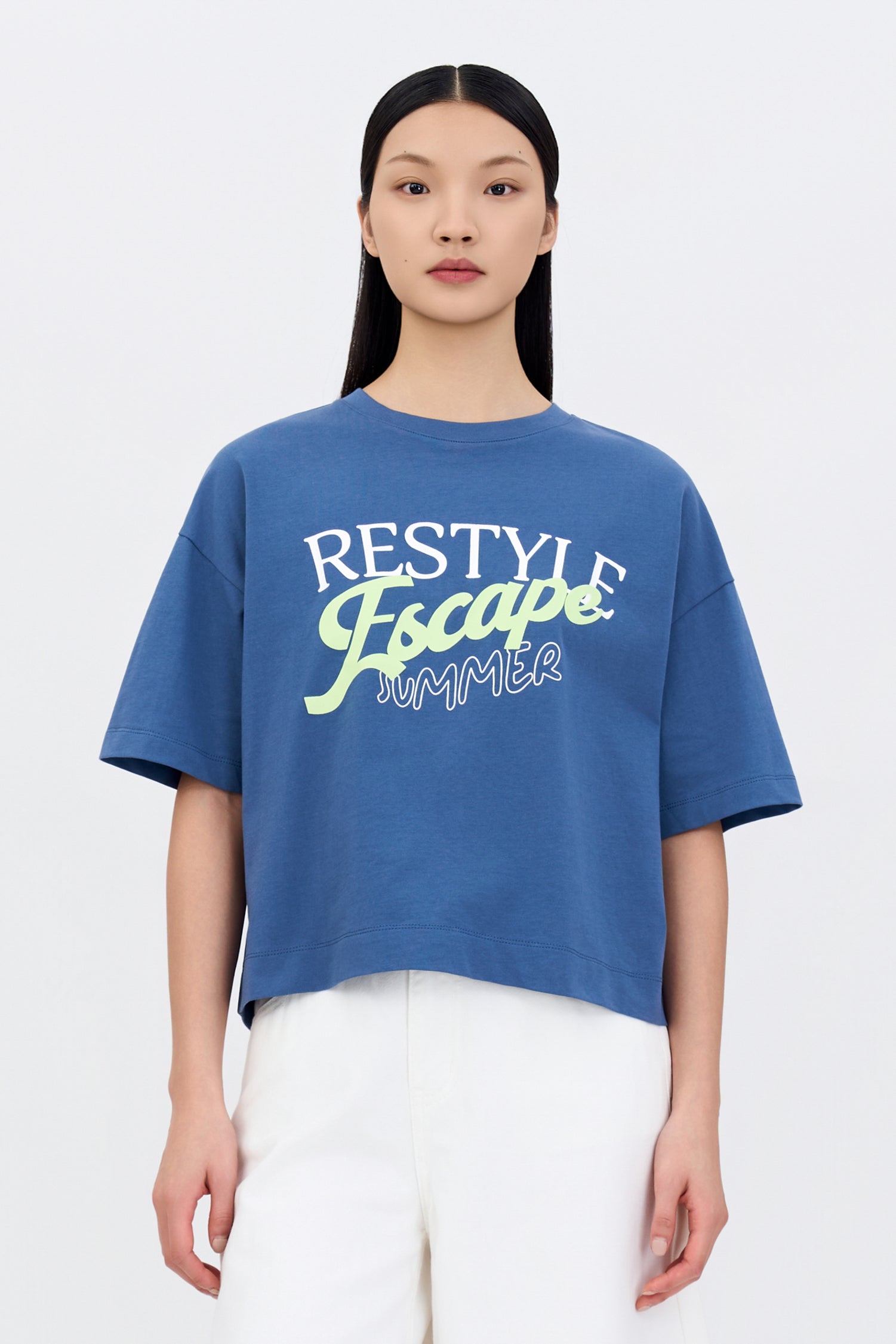Sunset Club Tee - Denim Blue