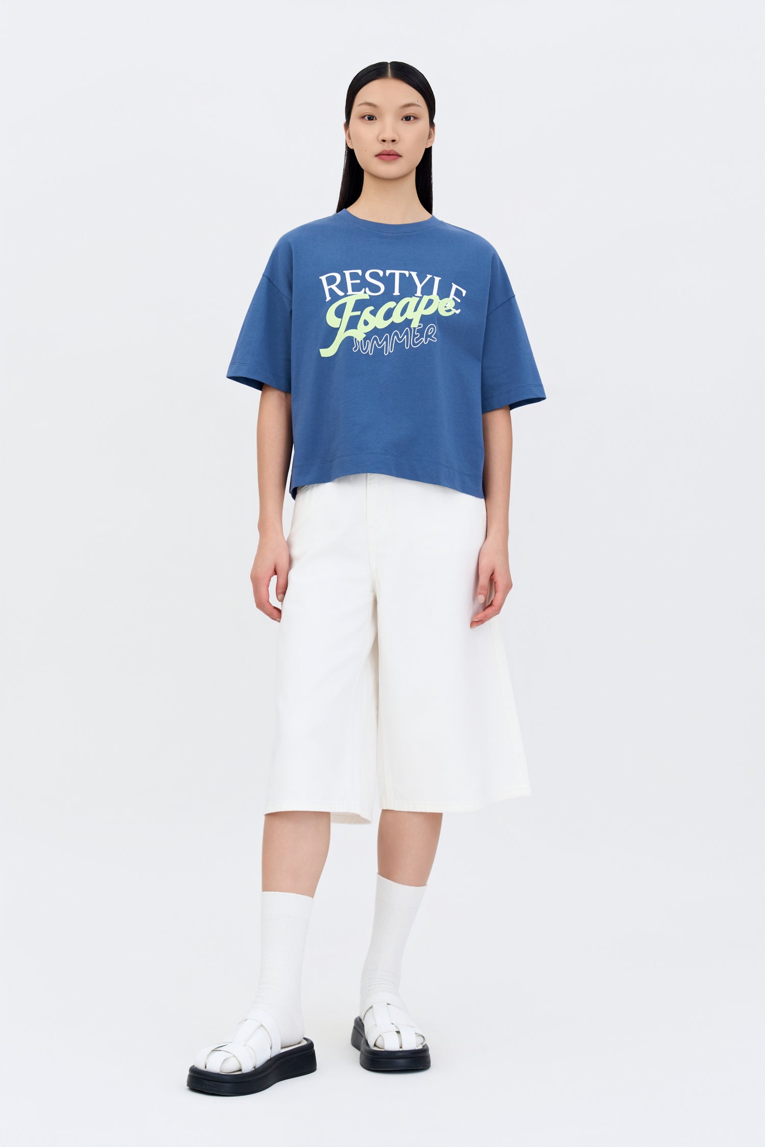 Sunset Club Tee - Denim Blue