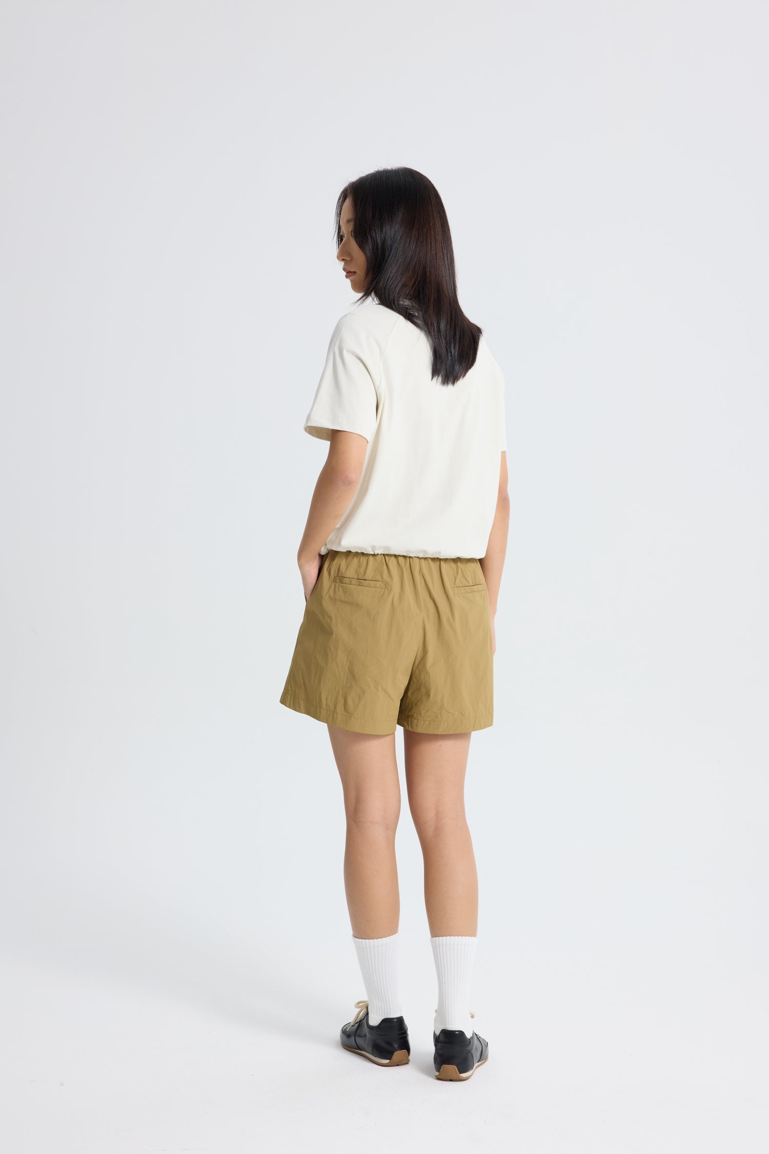 Drawcord Hem Tee - Ecru