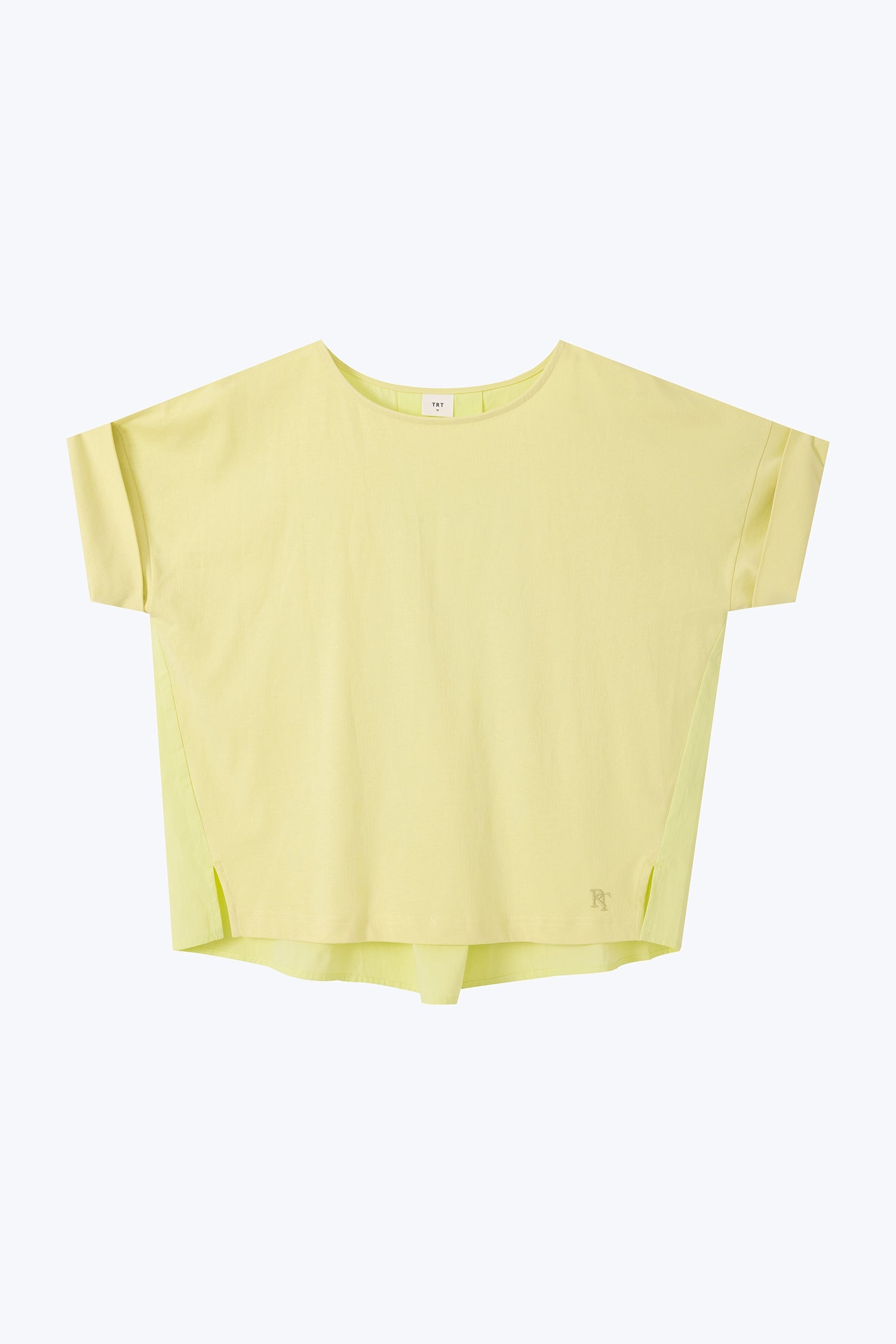 Back Pleat Tee - Chartreuse