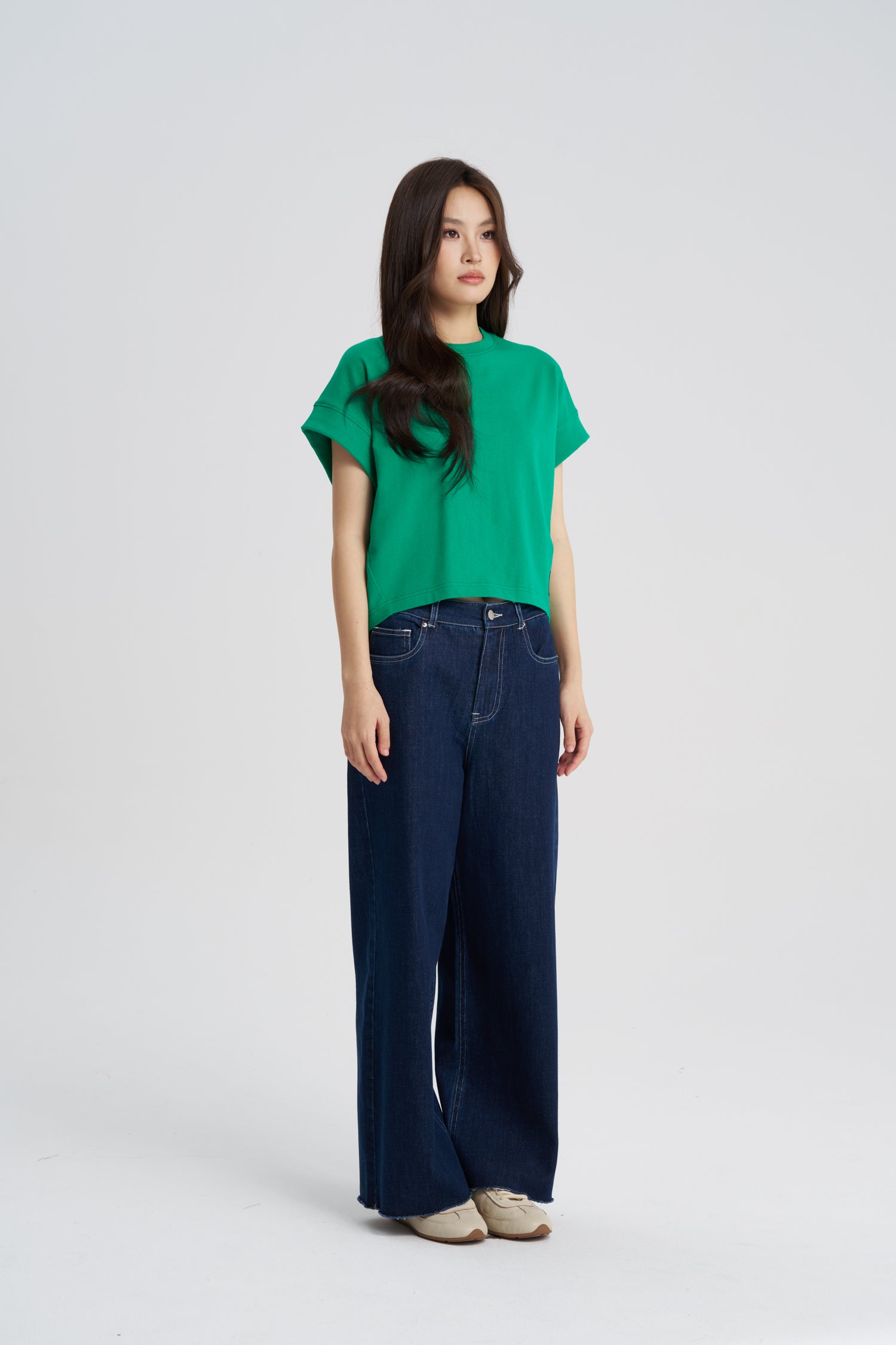 Cropped Tee - Emerald