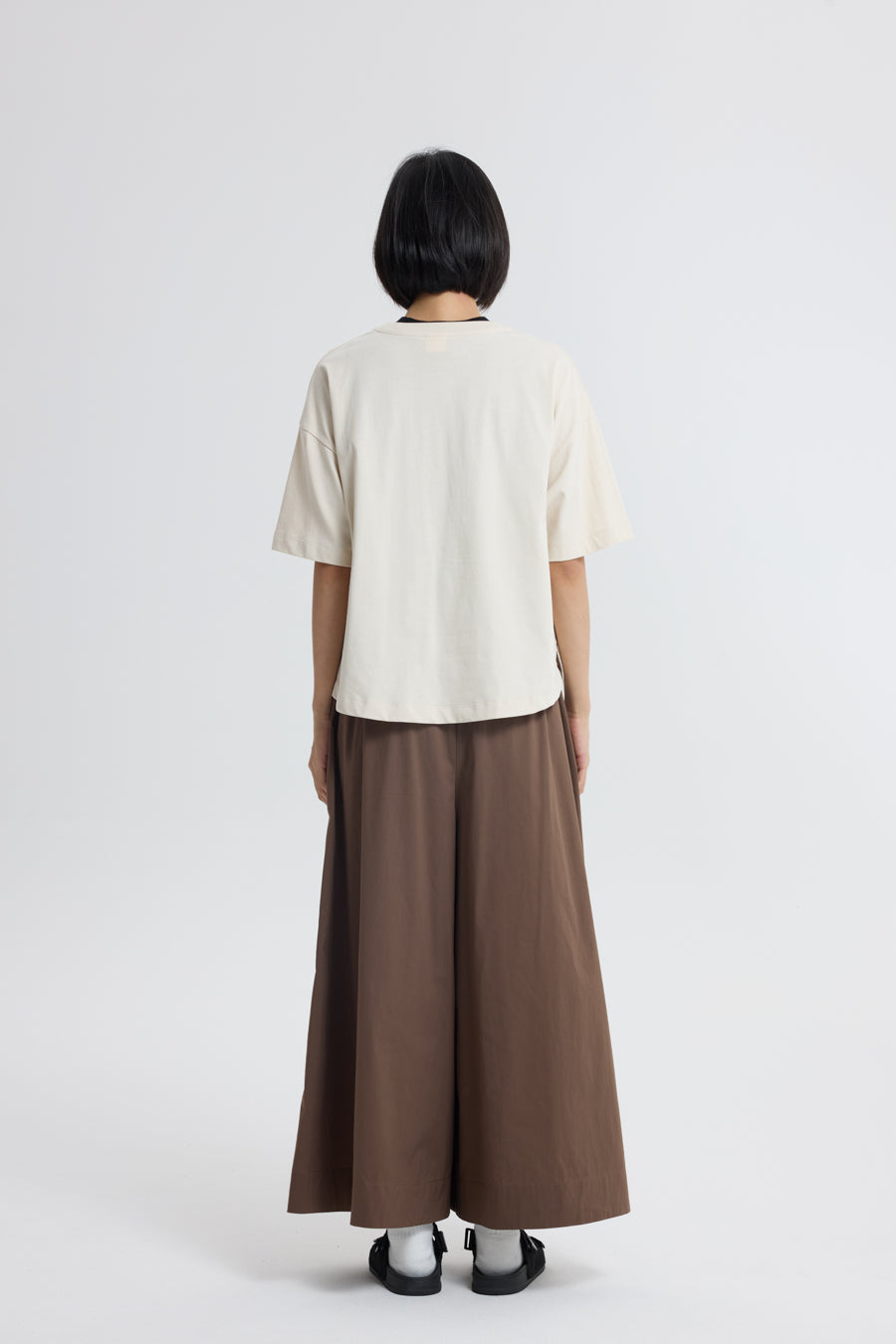'Trailbound' Embossed Tee - Ecru