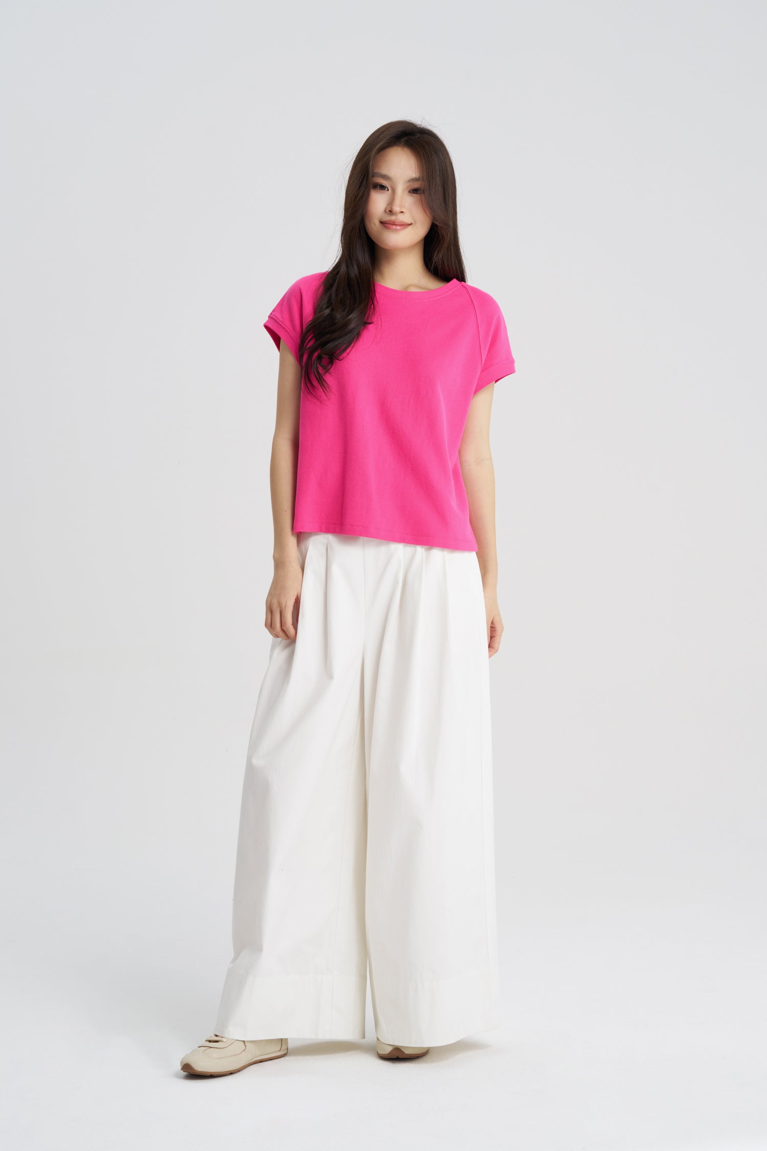 Raglan Sleeve Tee - Magenta