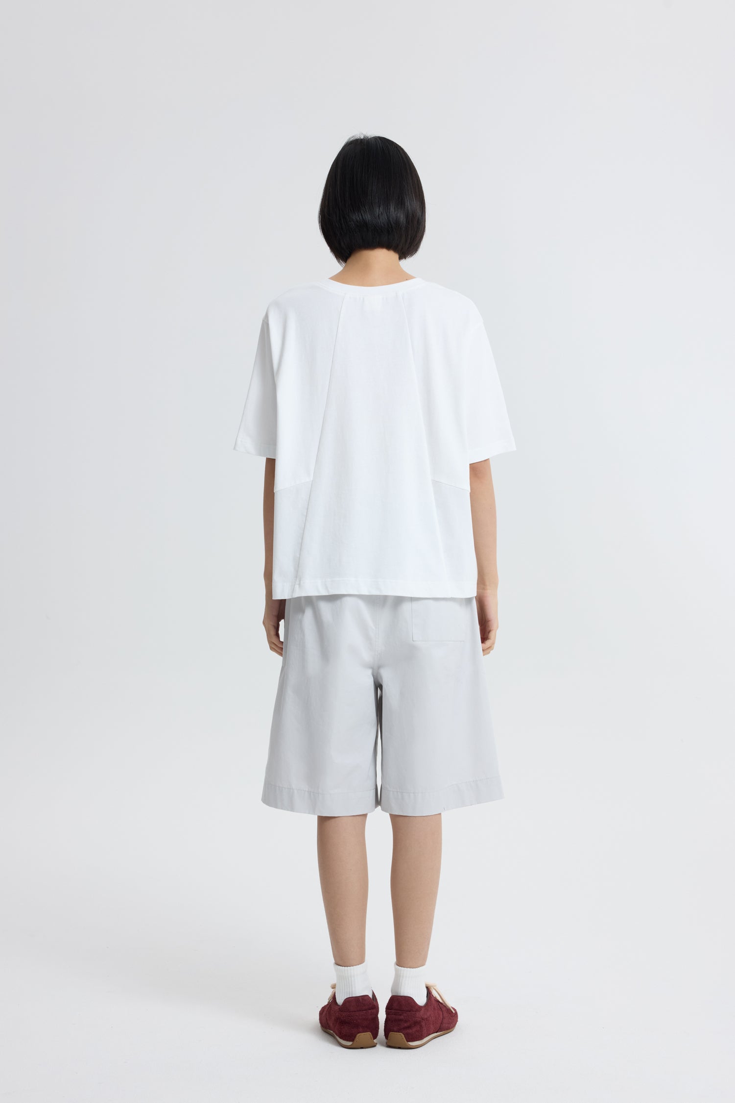 Structured Box Fit Tee - Cream