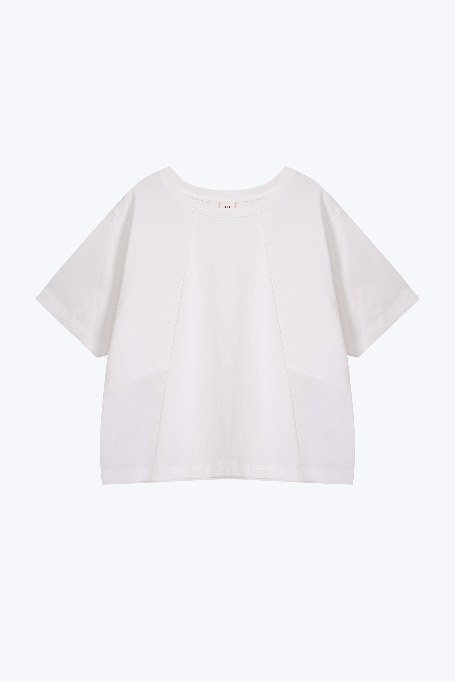 Structured Box Fit Tee - Cream