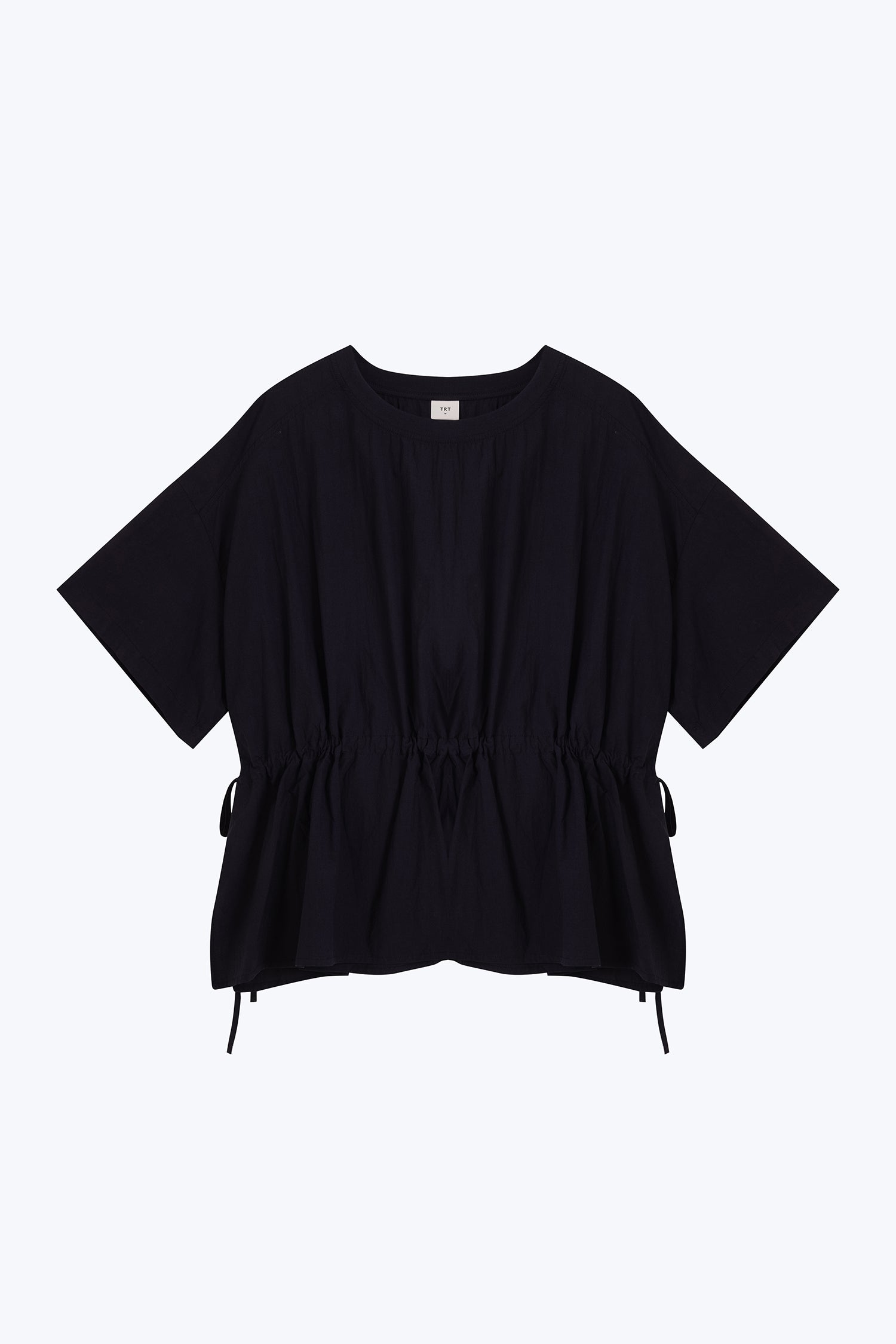 Drawstring Waist Tee - Black
