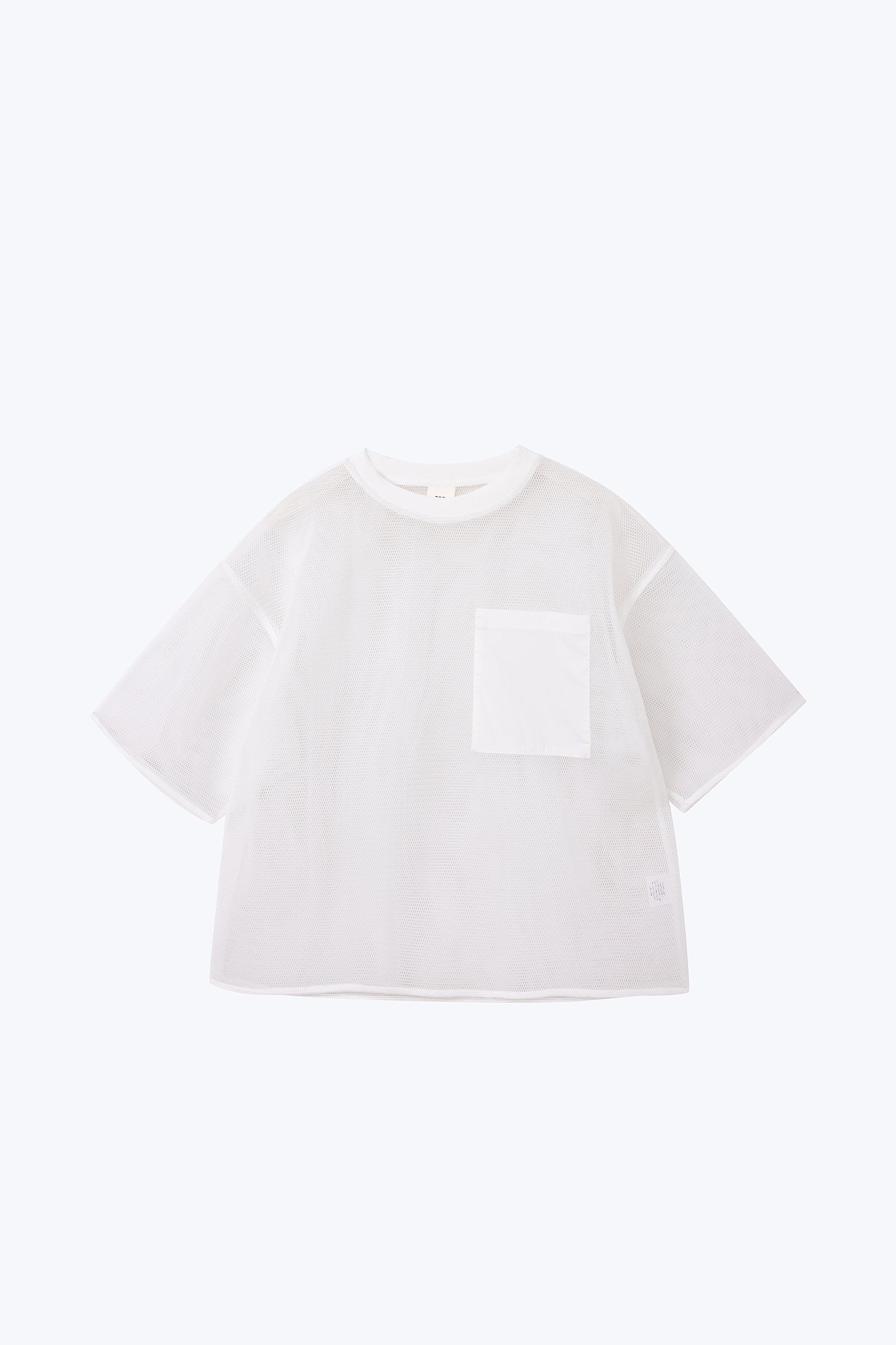 Oversized Mesh Tee - Cream