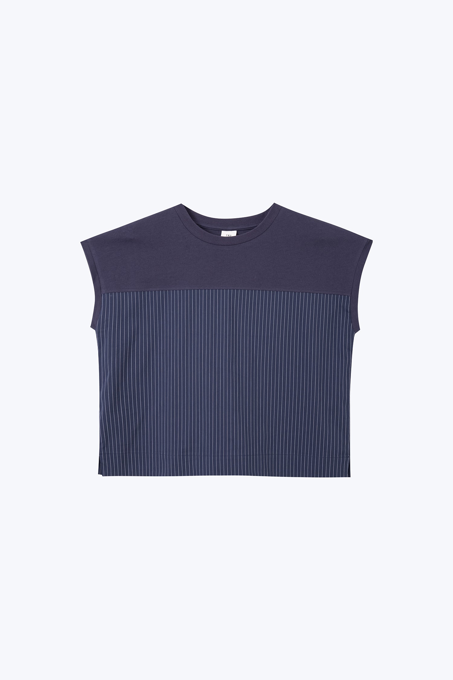 Boxy Fit Top - Navy Stripes