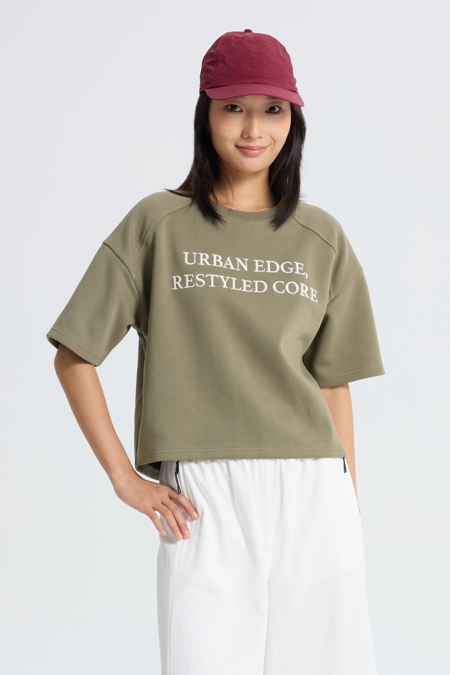 Embroidery Tee - Army Green – The Restyle Trait