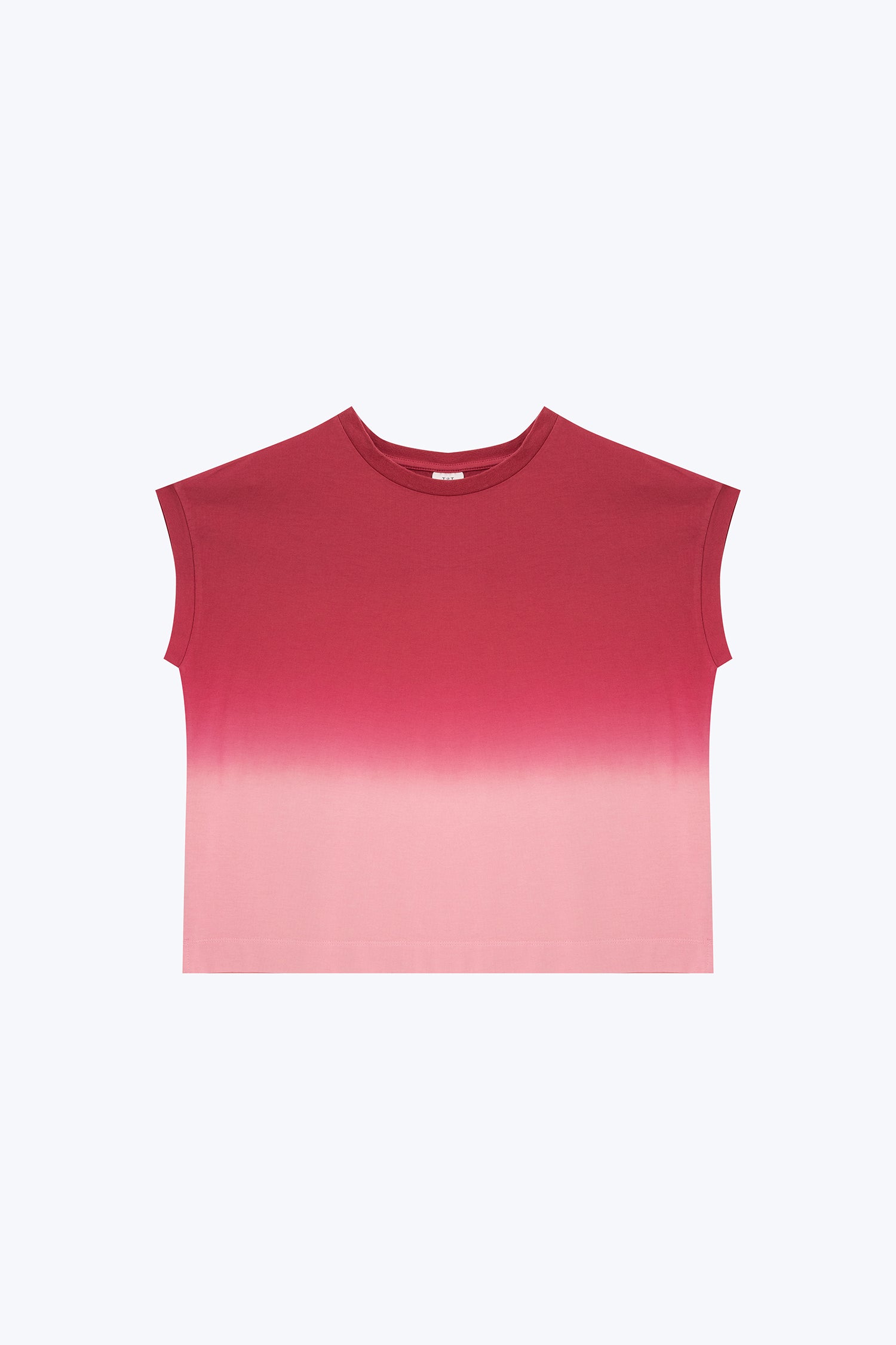 Ombre Cap Sleeve Tee - Burgundy