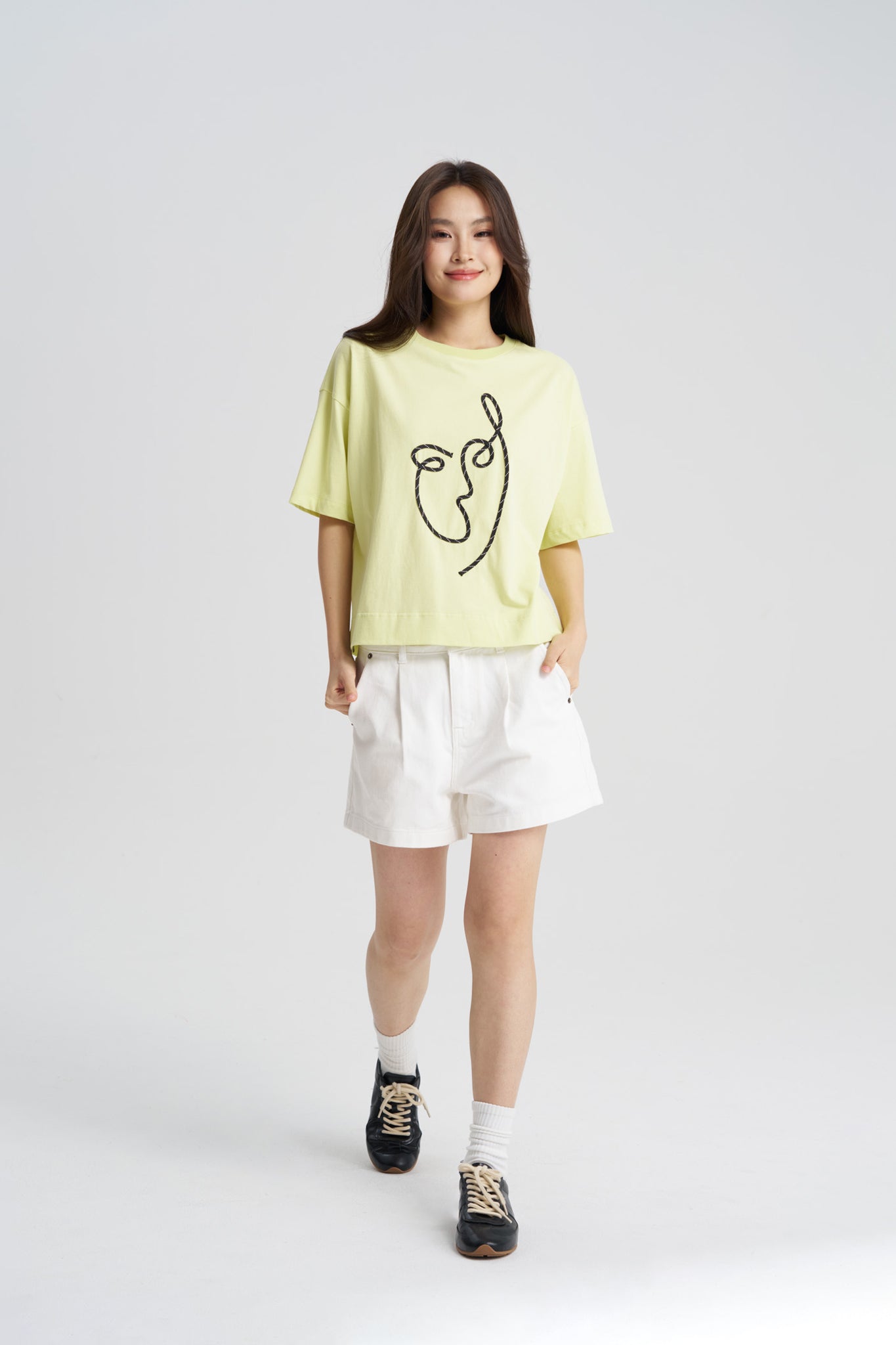 Rope Line Tee - Chartreuse