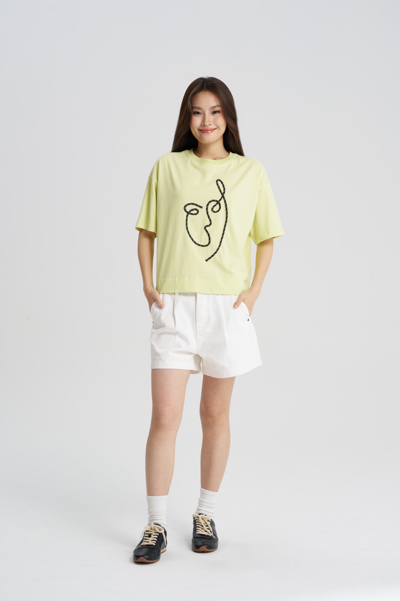 Rope Line Tee - Chartreuse