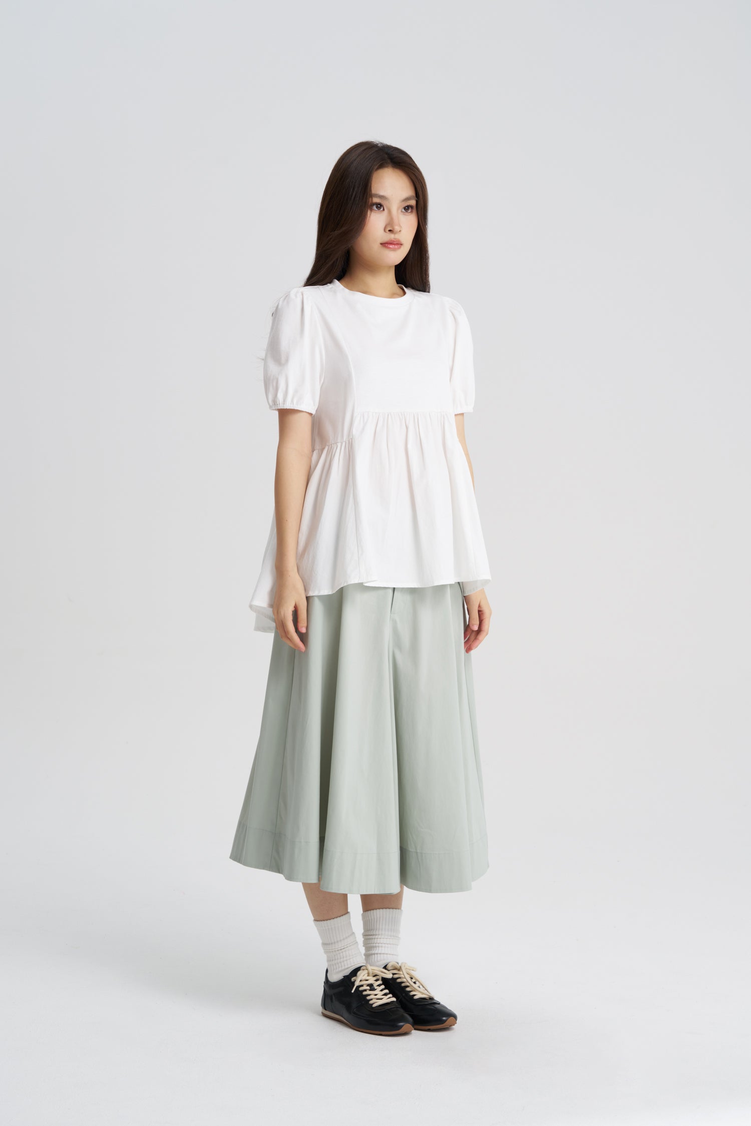 Gathered Tee - Cream