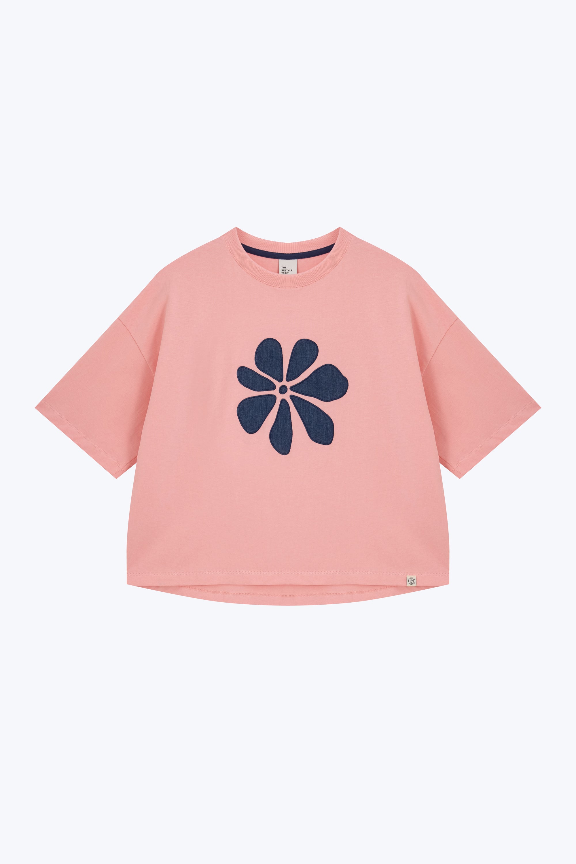 Floral Applique Tee - Blush