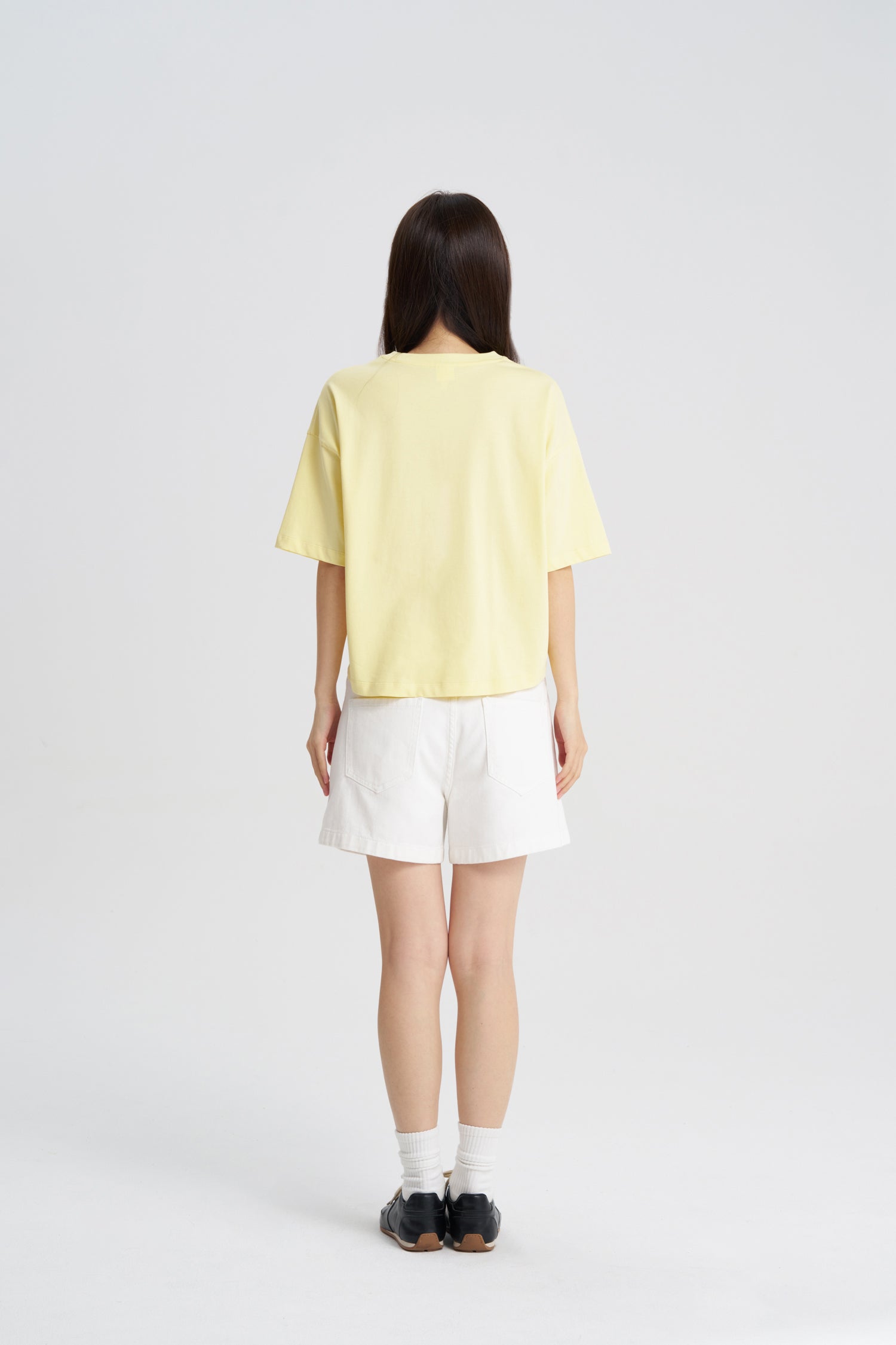 Floral Applique Tee - Canary