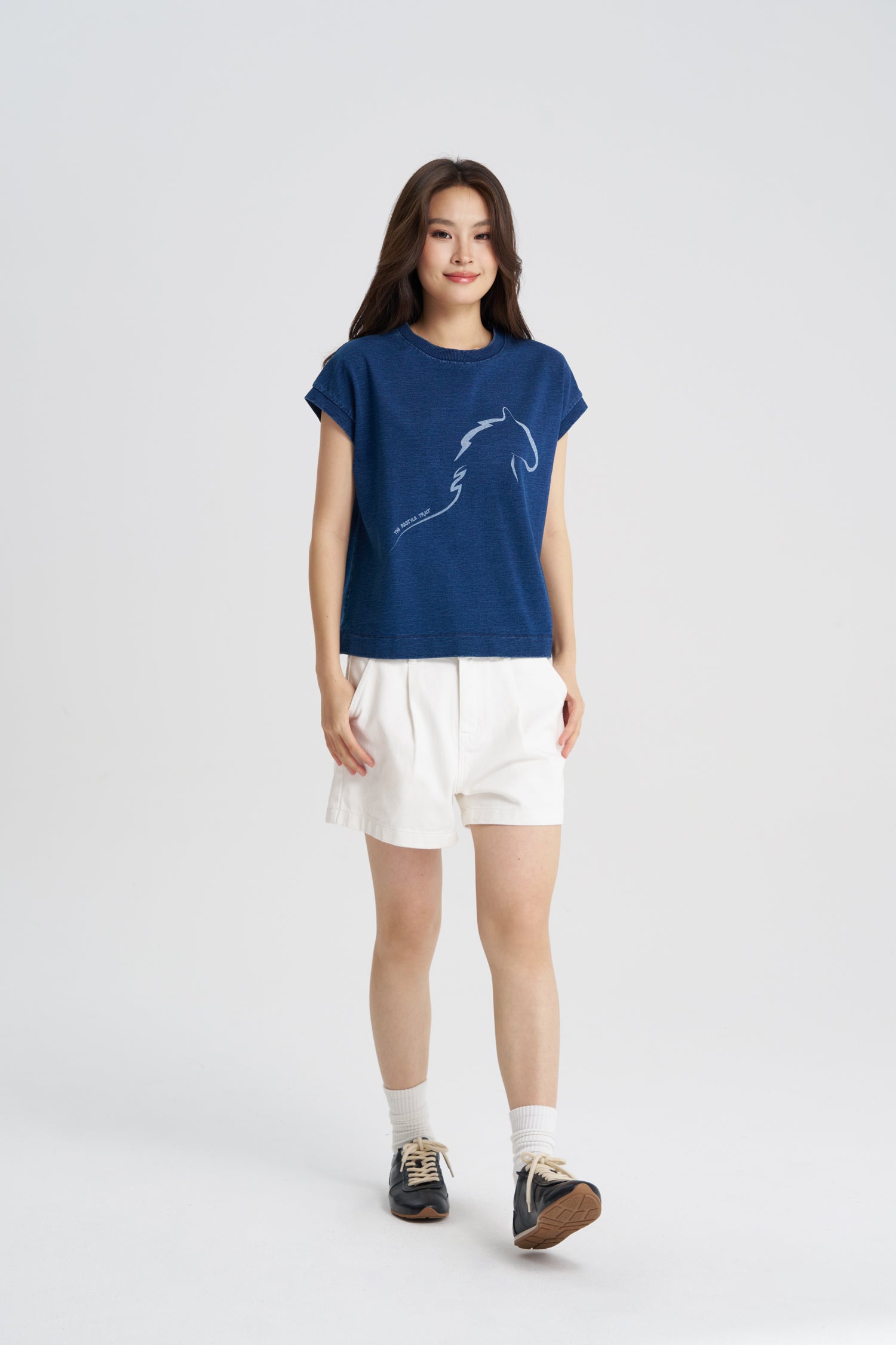 Denim Horse Tee - Denim