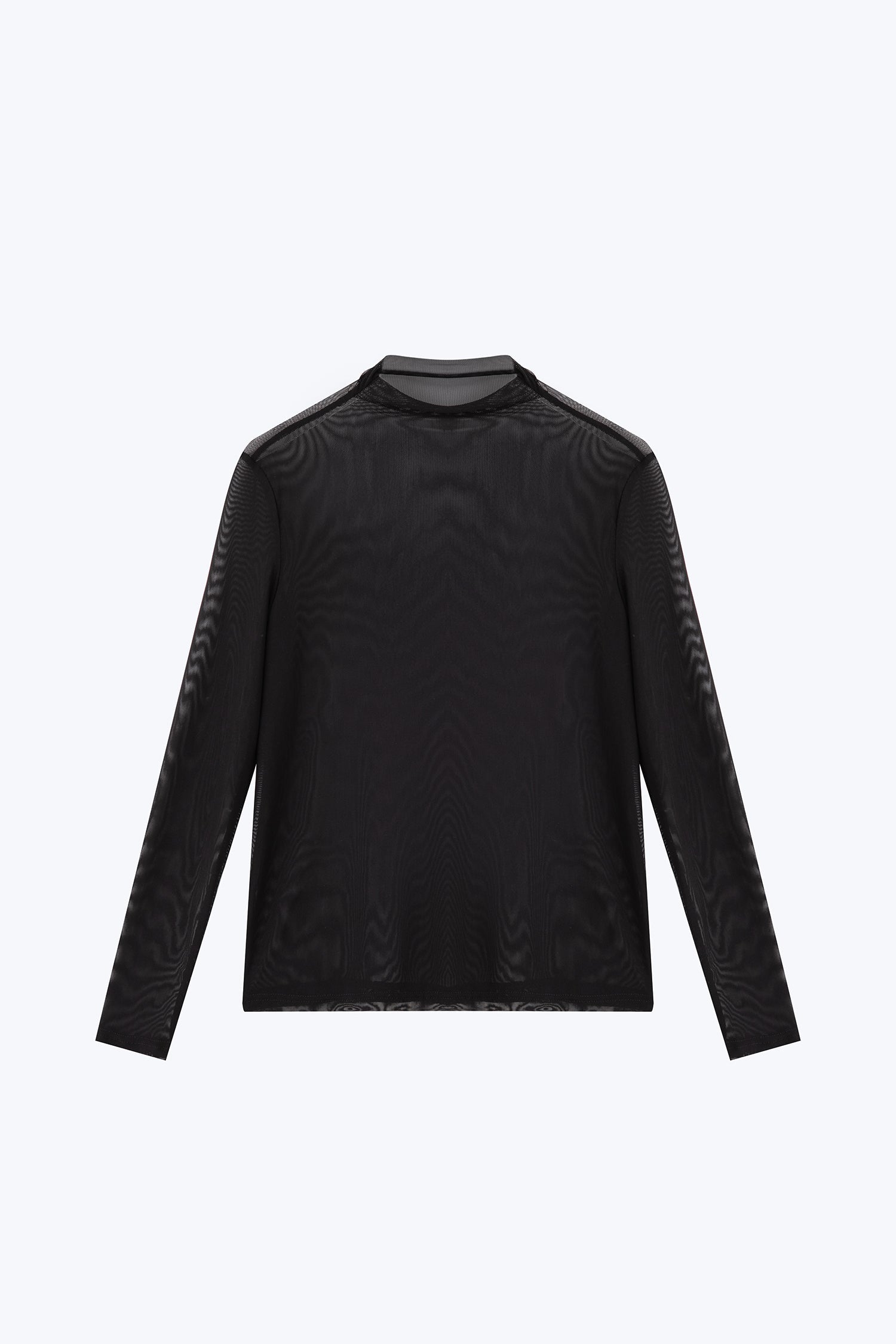 Long Sleeve Mesh Top - Black [AT]