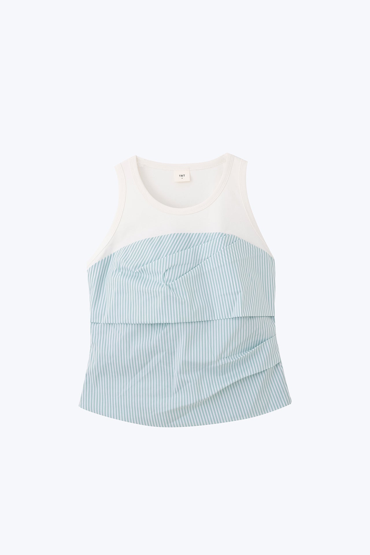 Mock Two-Piece Top - Stripes Green [AT]