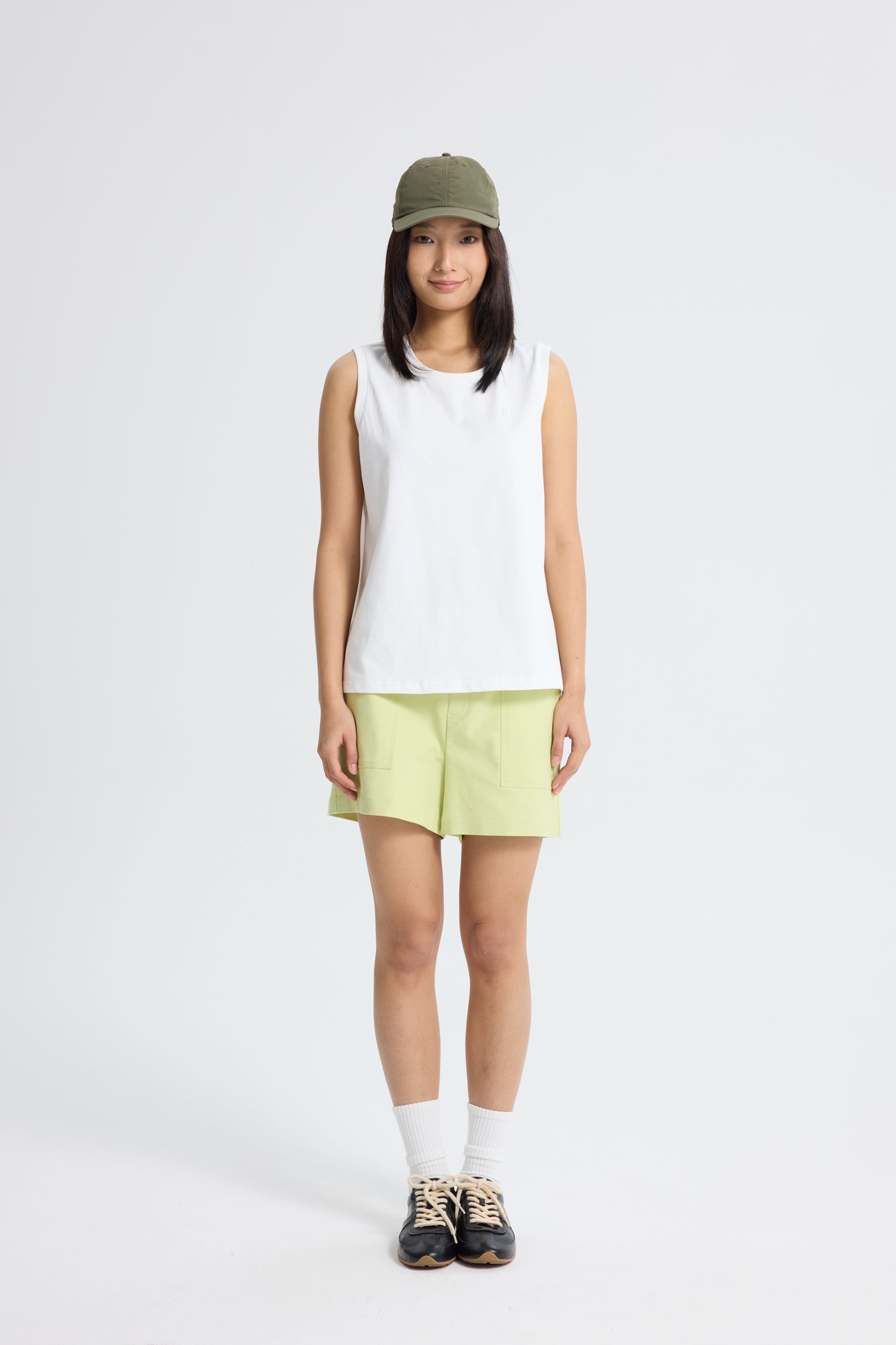 Sleeveless Muscle Tee - Cream