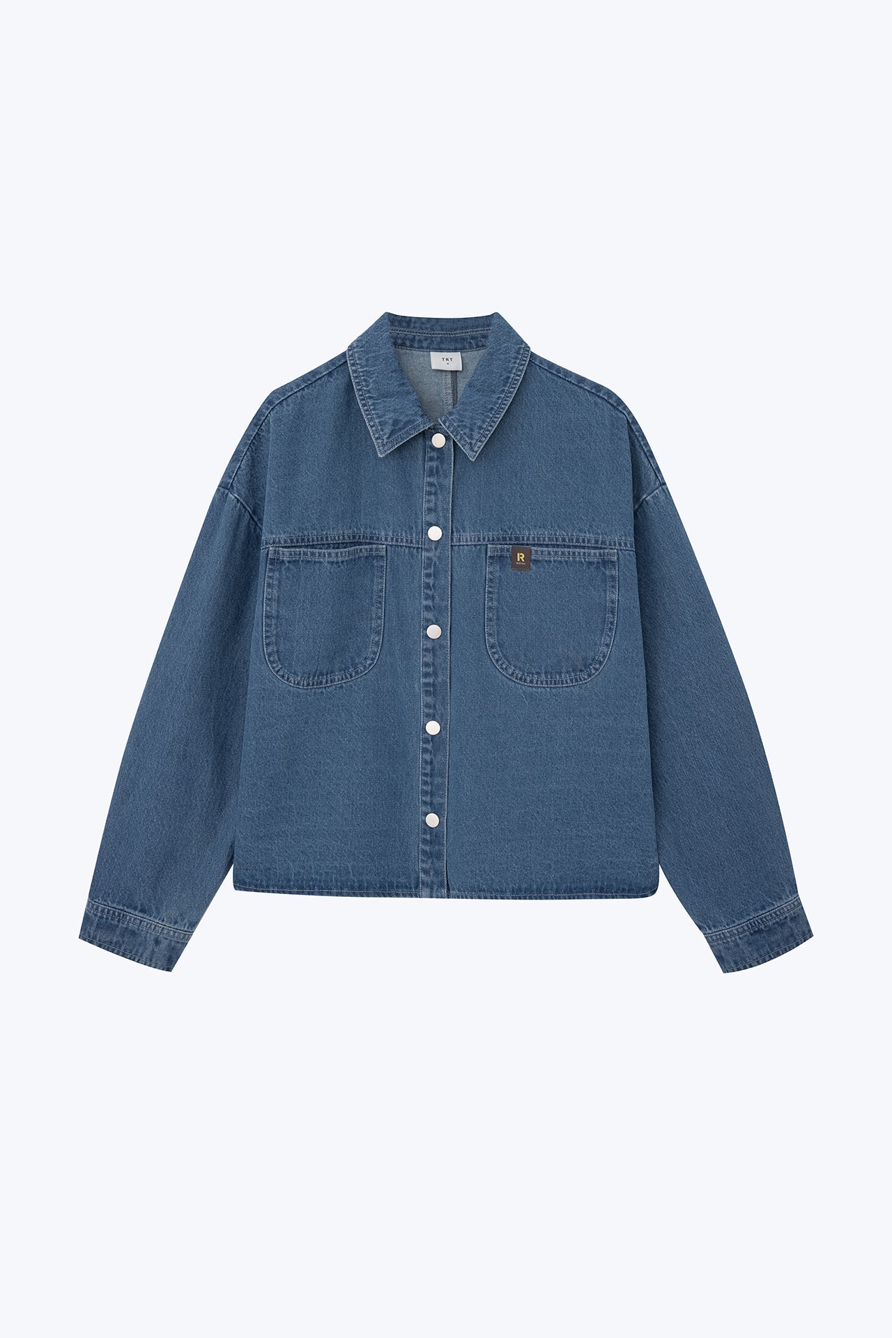 Denim Patch Pocket Outer Shirt - Denim