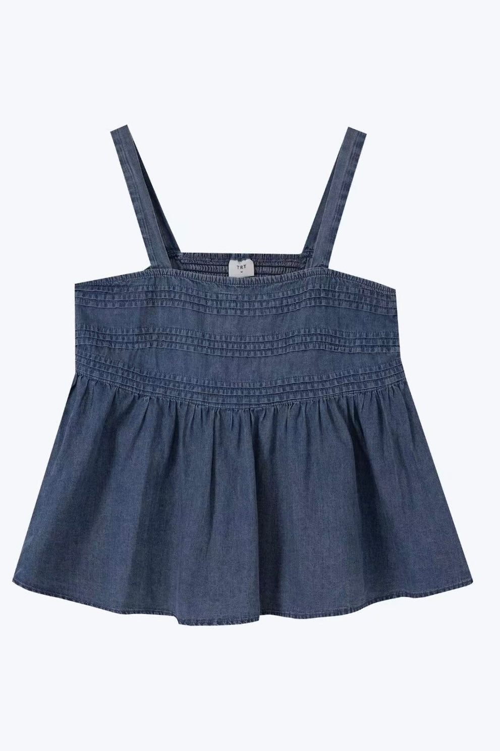 Pin-Tuck Blouse - Denim