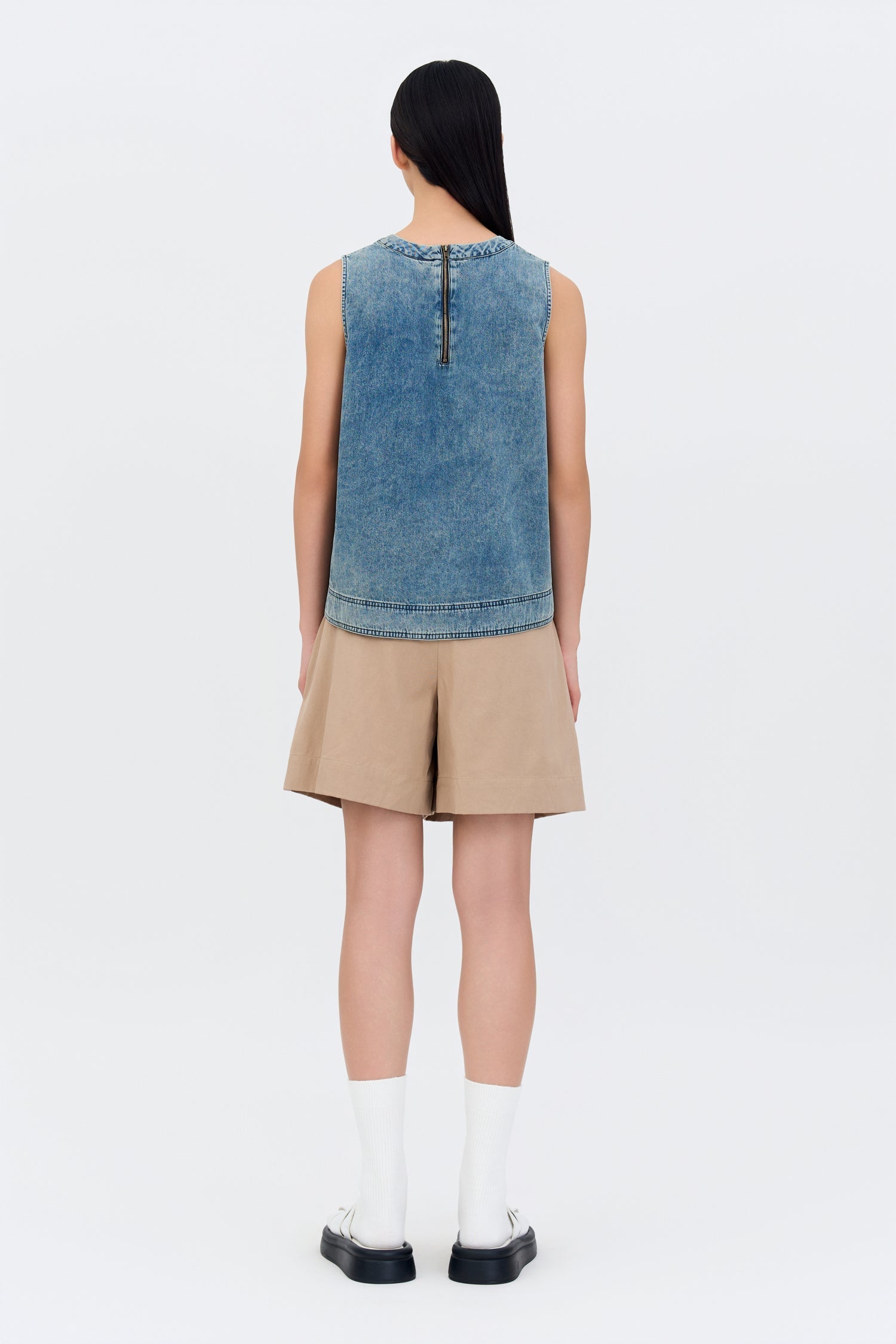 Denim Sleeveless Top - Denim