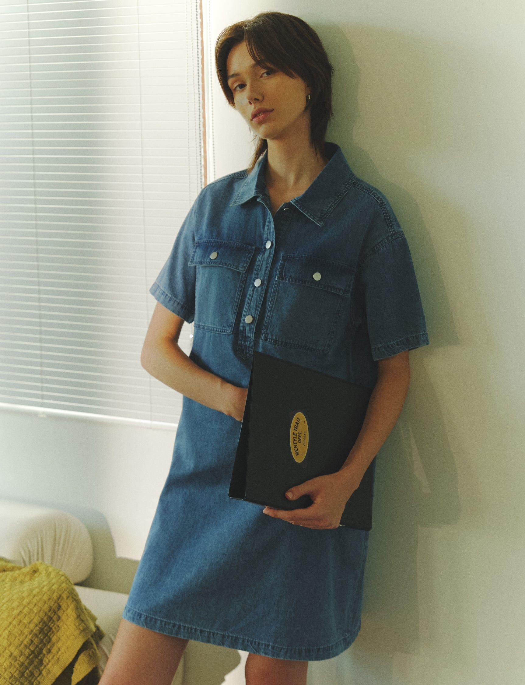 Denim Patch Pocket Dress - Denim